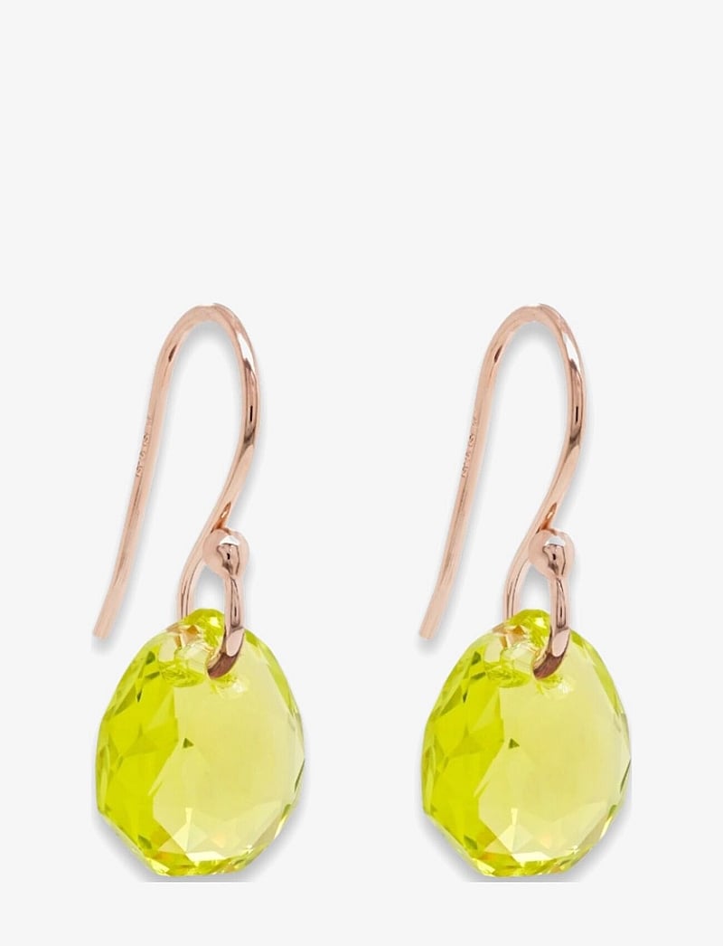 Marmara Sterling - Goldplated hook earrings - rippuvad kõrvarõngad - citrus green - 1