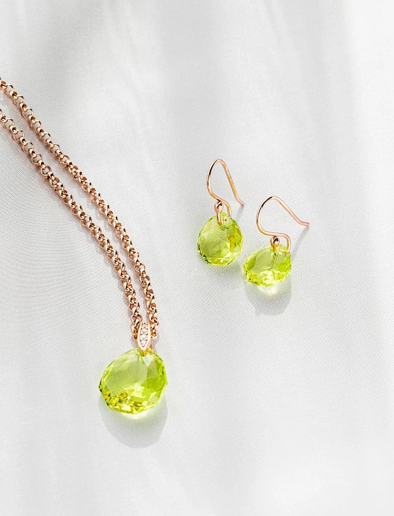 Marmara Sterling - Goldplated hook earrings - rippuvad kõrvarõngad - citrus green - 0