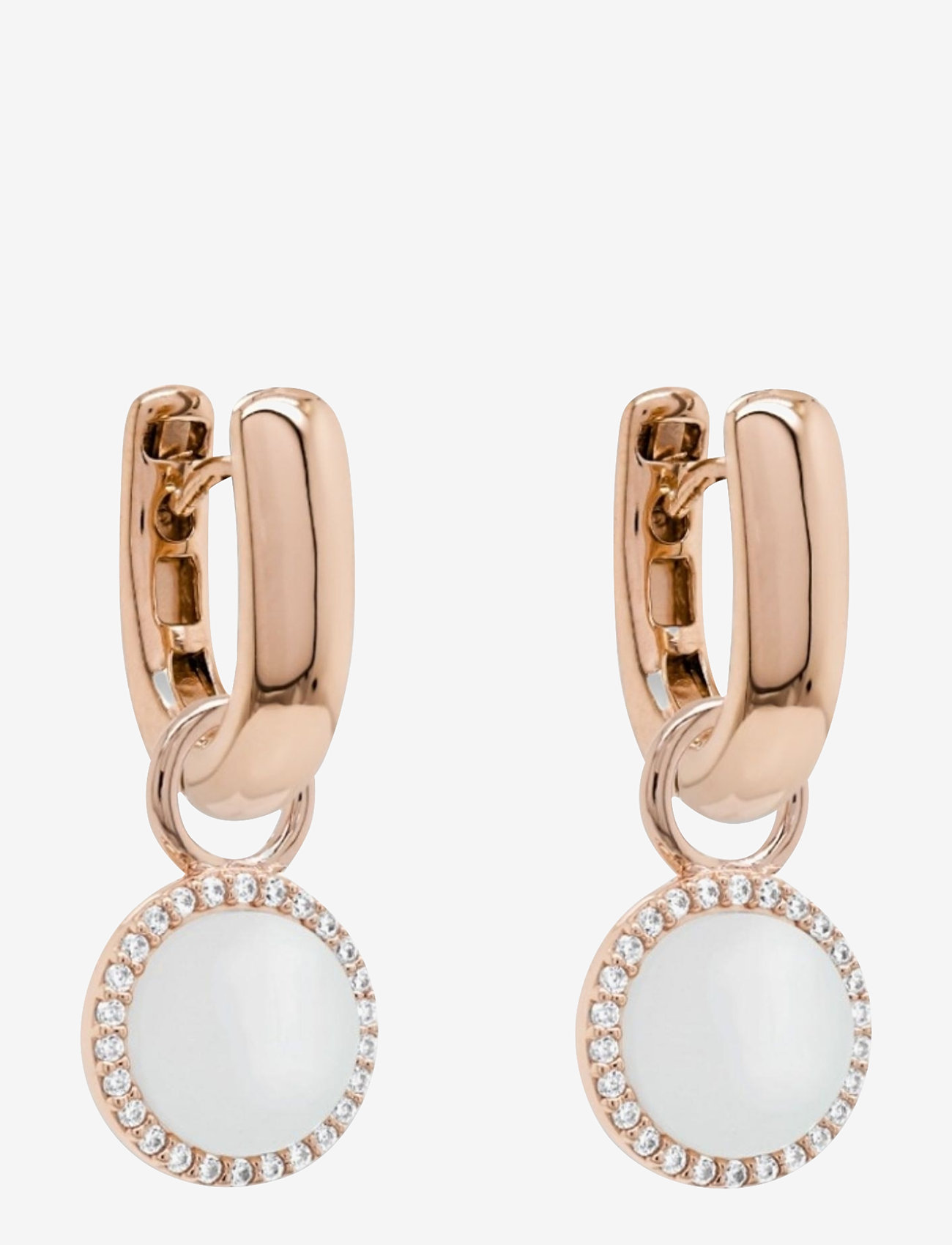 Marmara Sterling - Goldplated Mother of Pearl earrings - perleøreringe - rose-goldplated - 1