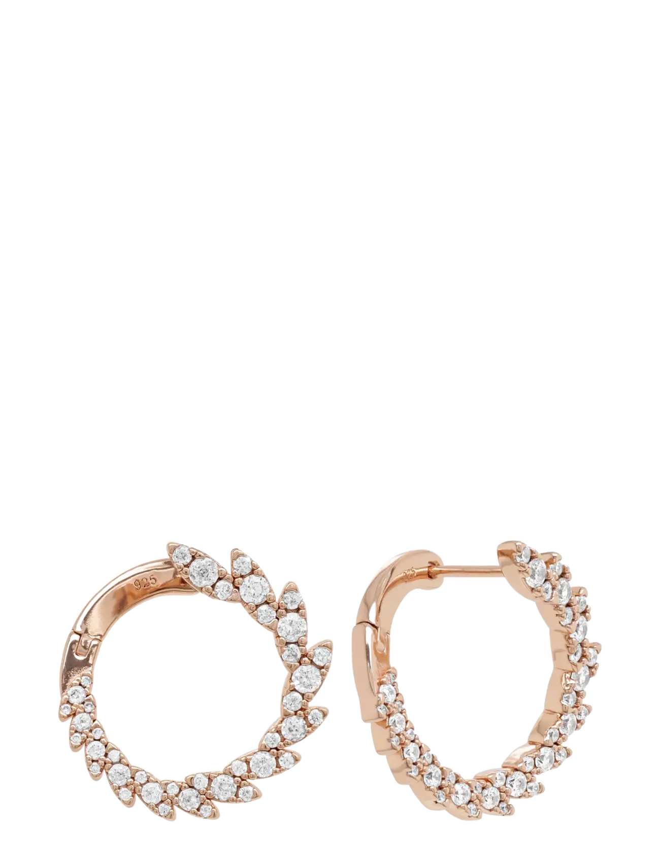 Marmara Sterling 925 Silver Earrings, Rose Gold, One Size, Rosa - Hoops, Frauen