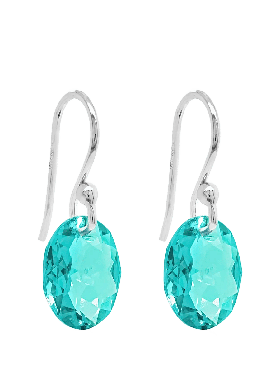 Marmara Sterling - 925 Silver earrings Blue Zircon - Øreringe med vedhæng - blue zircon - 0