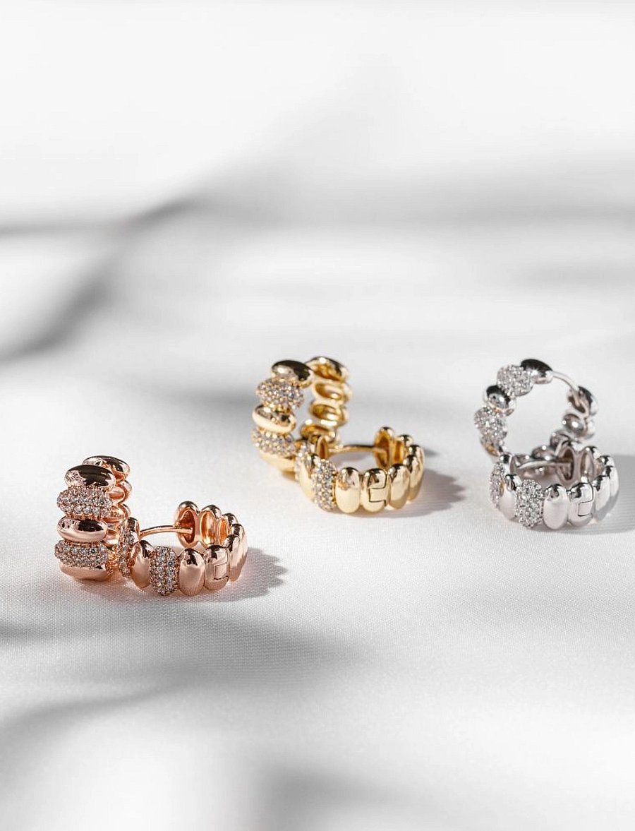 Marmara Sterling - Goldplated earrings - kreolen - rose-goldplated - 0