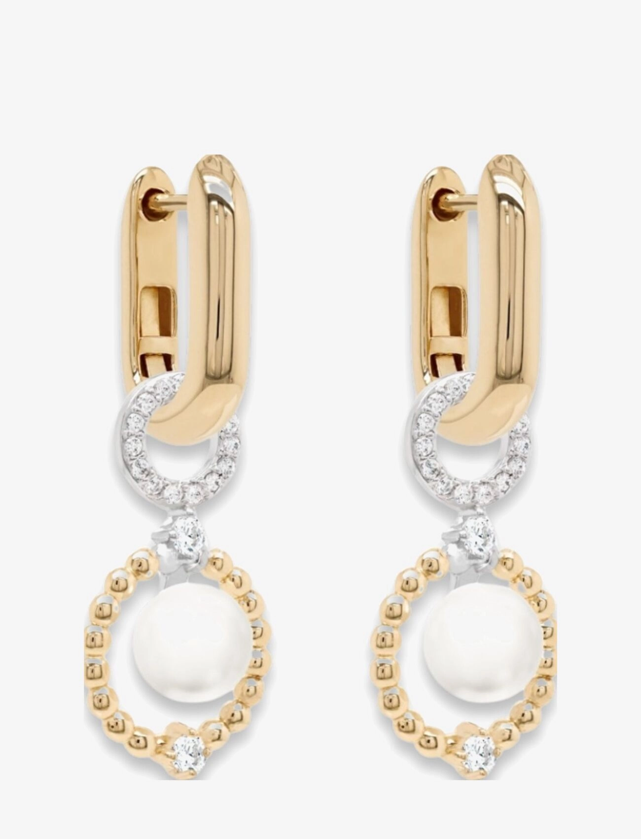 Marmara Sterling Goldplated Pearl earrings - Accessoires - WHITE / gold