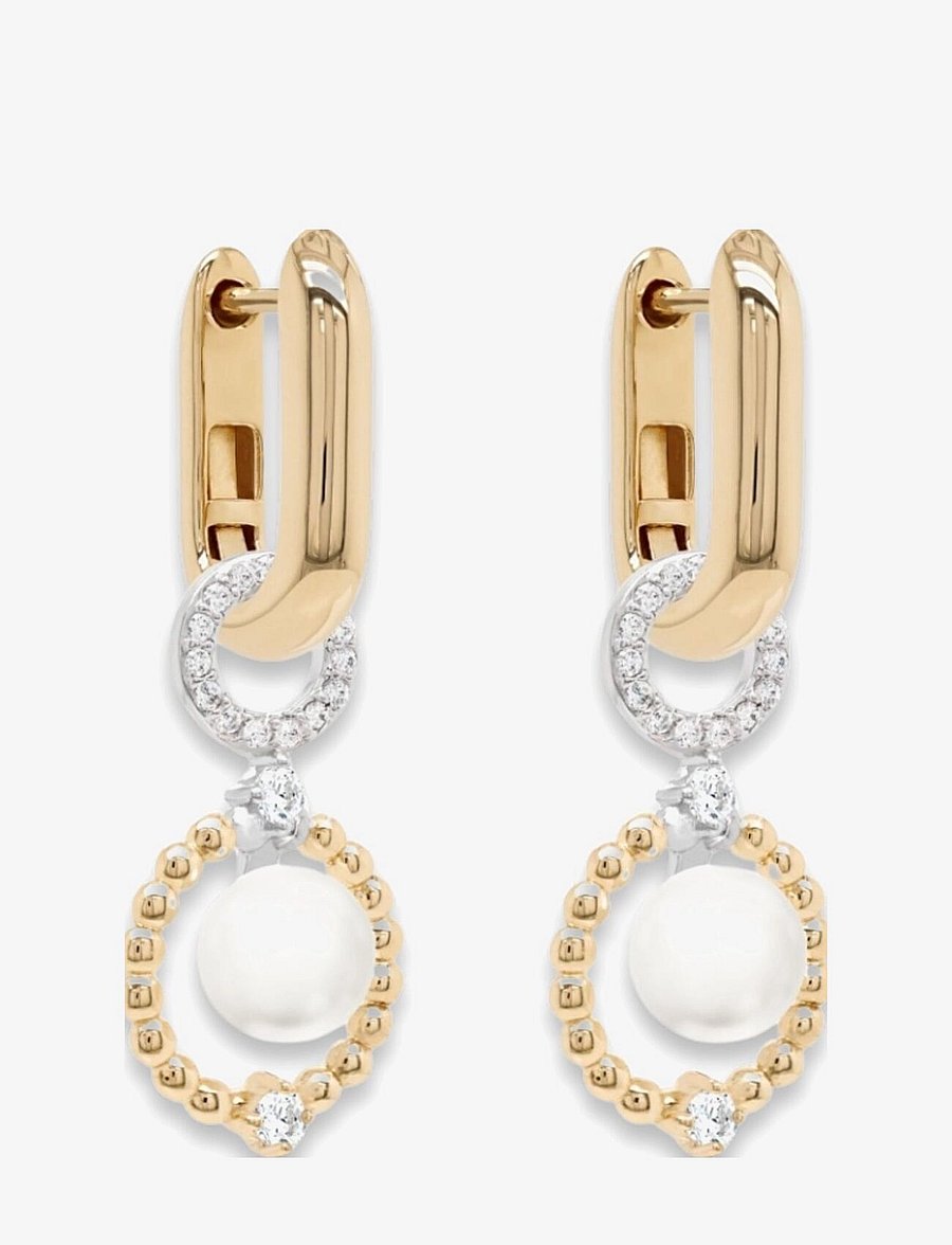 Marmara Sterling - Goldplated Pearl earrings - perleøreringe - white - 1