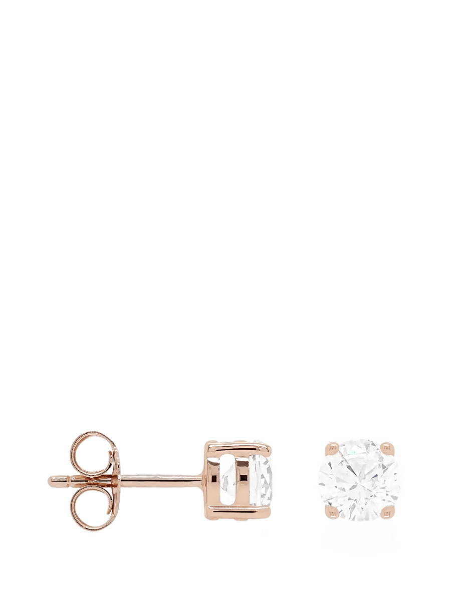Marmara Sterling - 925 Silver stud earrings, rose gold - rose golddplated - 0