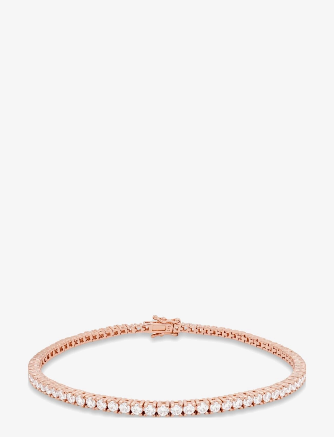 Marmara Sterling - Goldplated Tennis bracelet - kettenarmbänder - white - 1