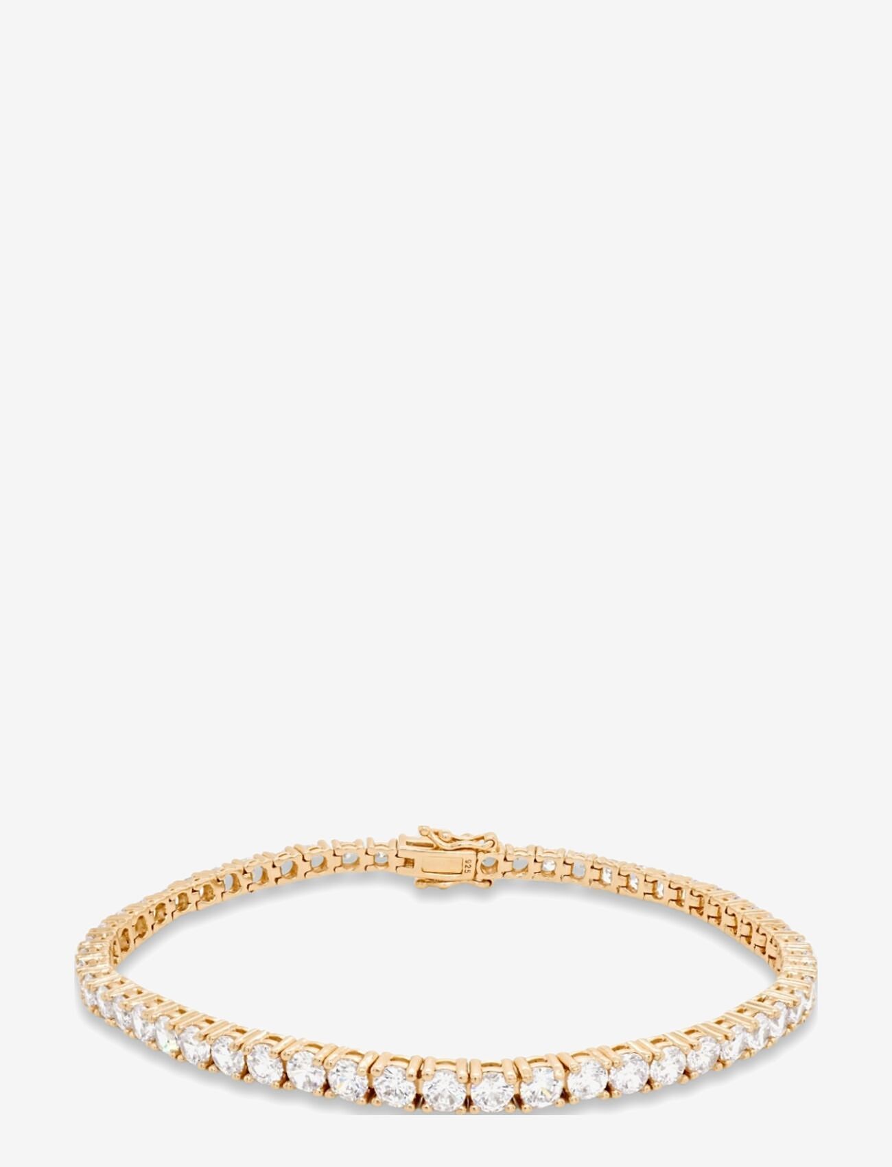 Marmara Sterling - Goldplated Tennis bracelet - chain bracelets - white - 1