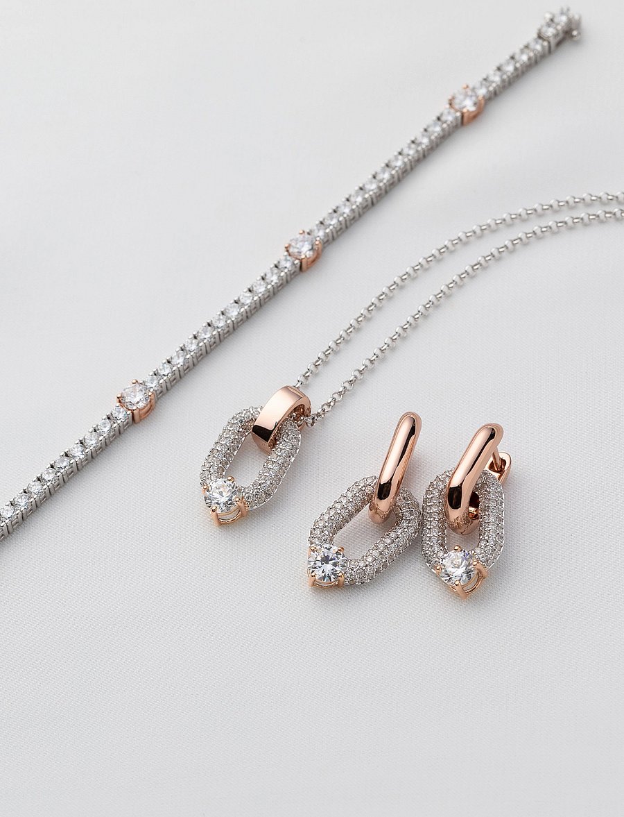 Marmara Sterling - Silver Link necklace - halsketten - white - 0