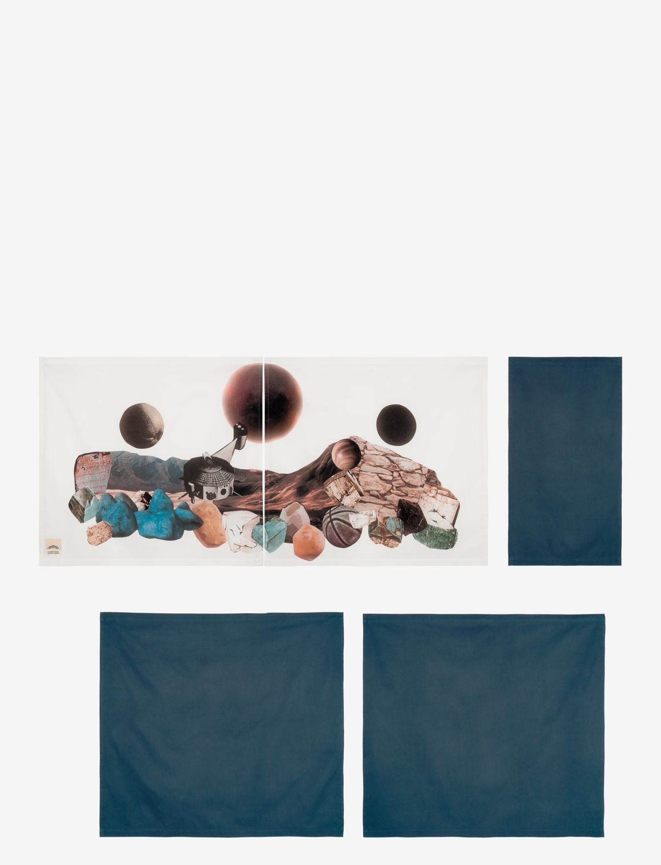 Marooms - Space Bed curtains - interiør - umbre blue - 0