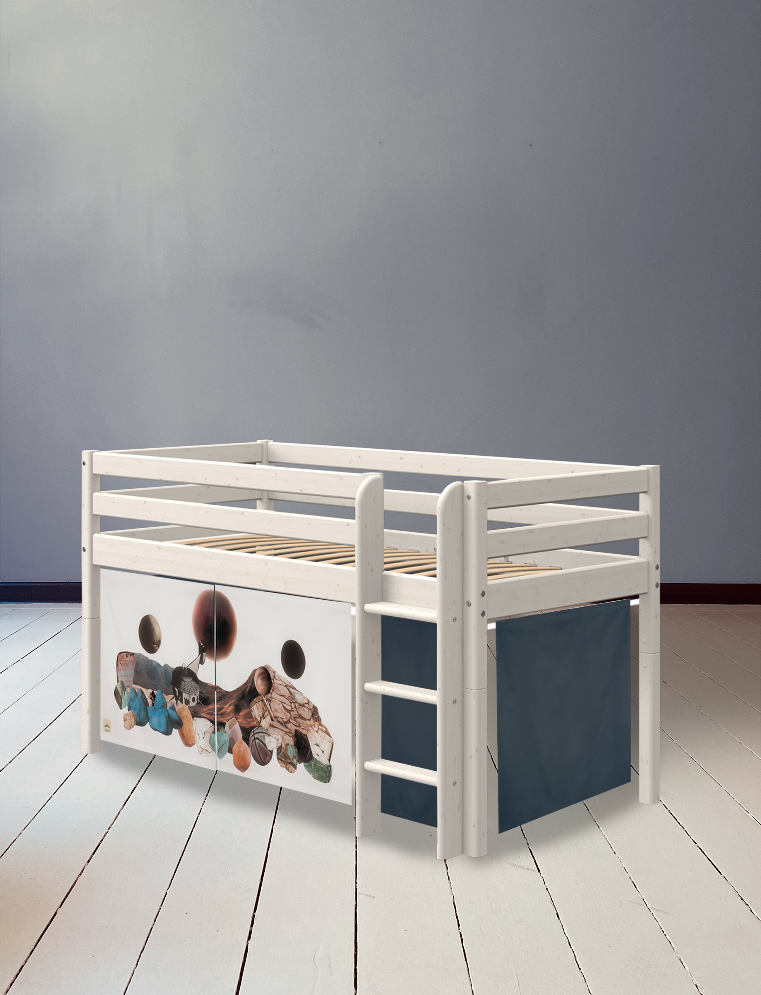 Marooms Space Bed Curtains, 75X200X90 cm, Sleep Time, Blau - Canopy, Kinder