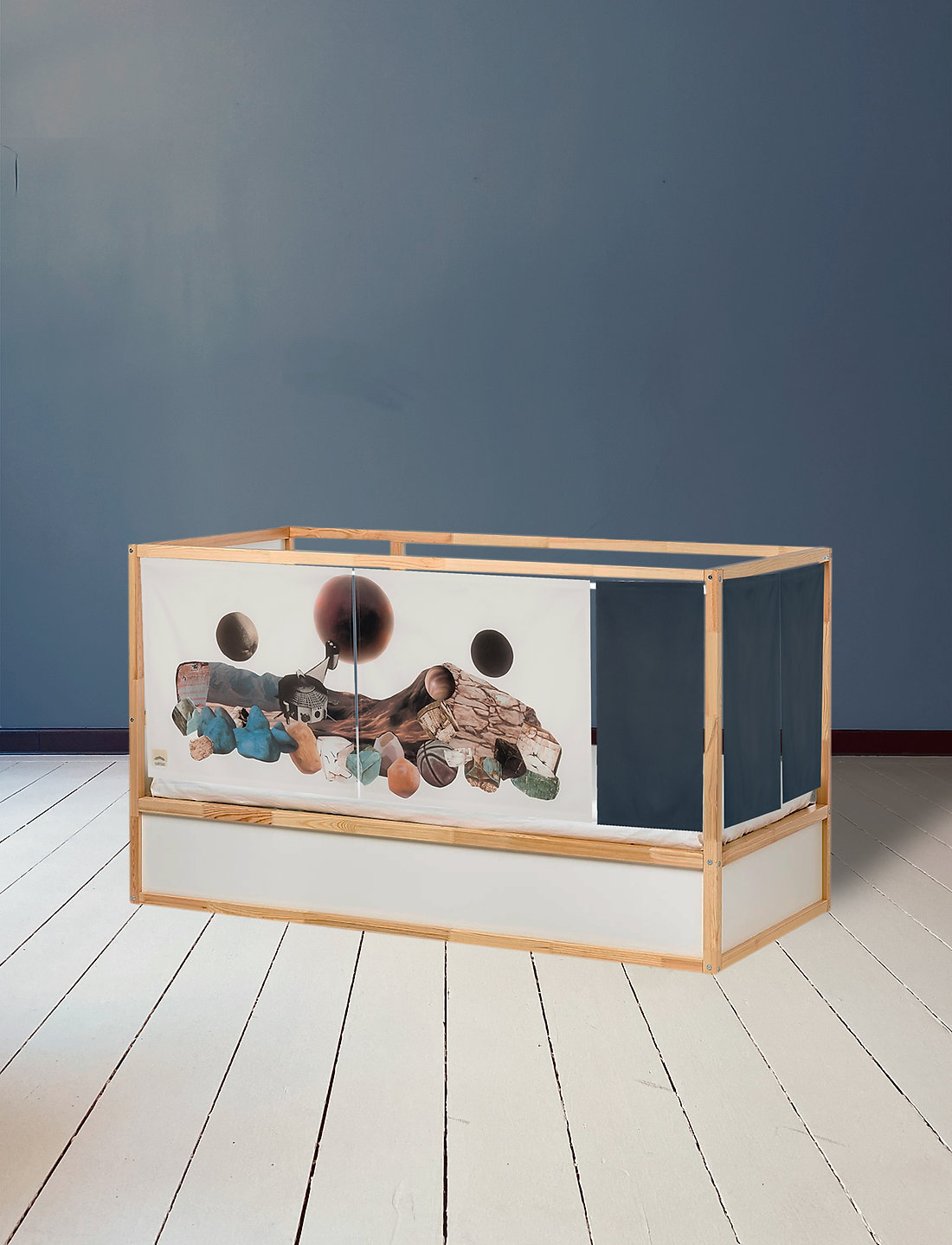 Marooms - Space Bed curtains - betthimmel - umbre blue - 5