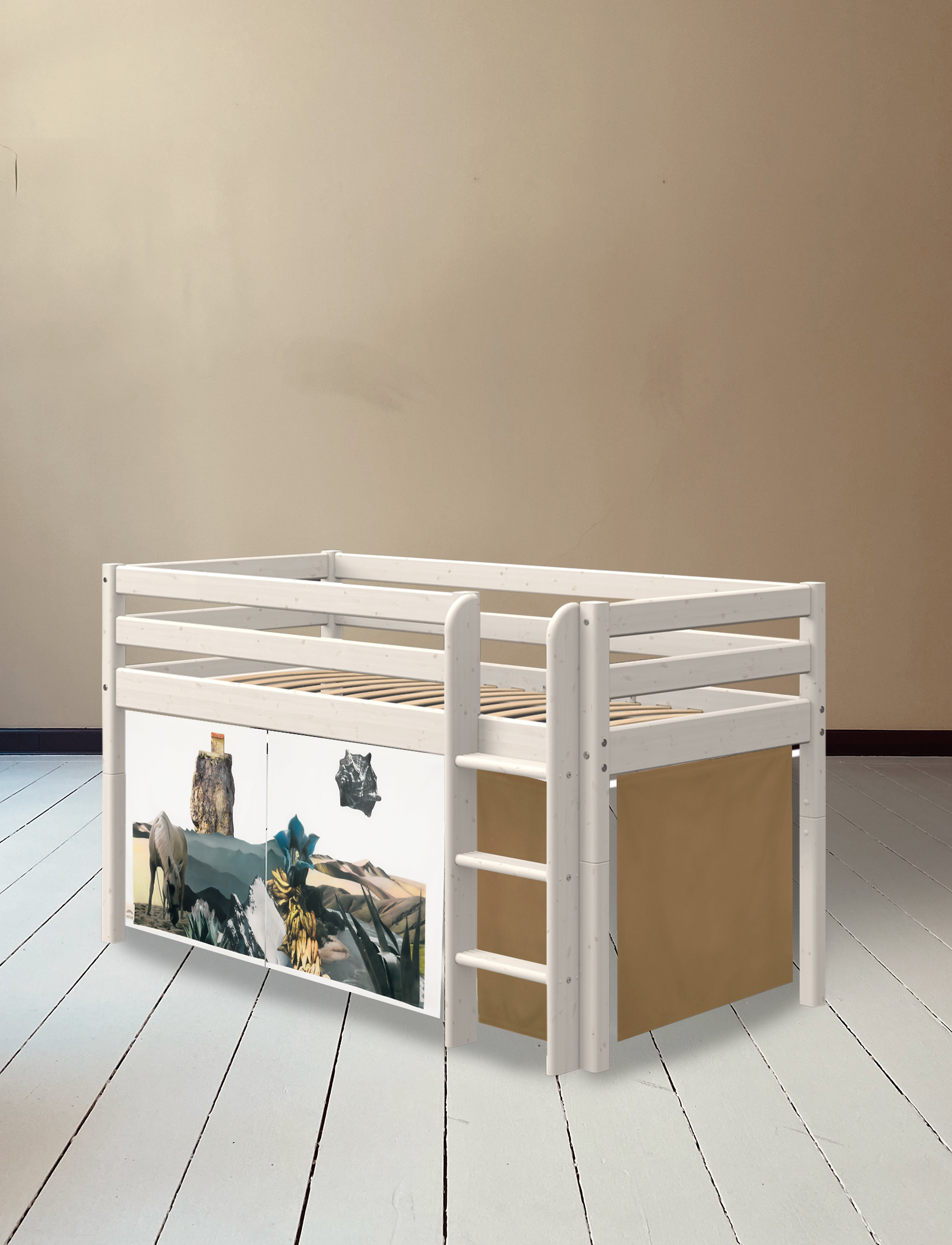Marooms Nature Bed Curtains, 75X200X90 cm, Sleep Time, Weiß - Canopy, Kinder