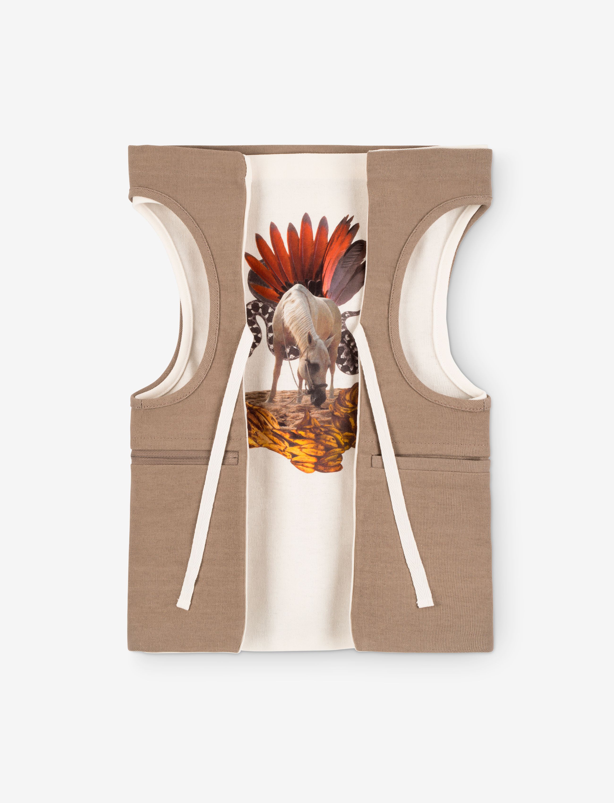 Marooms Nature Utility Vest, Børn, Utility Vest, Beige, Str: 110-134
