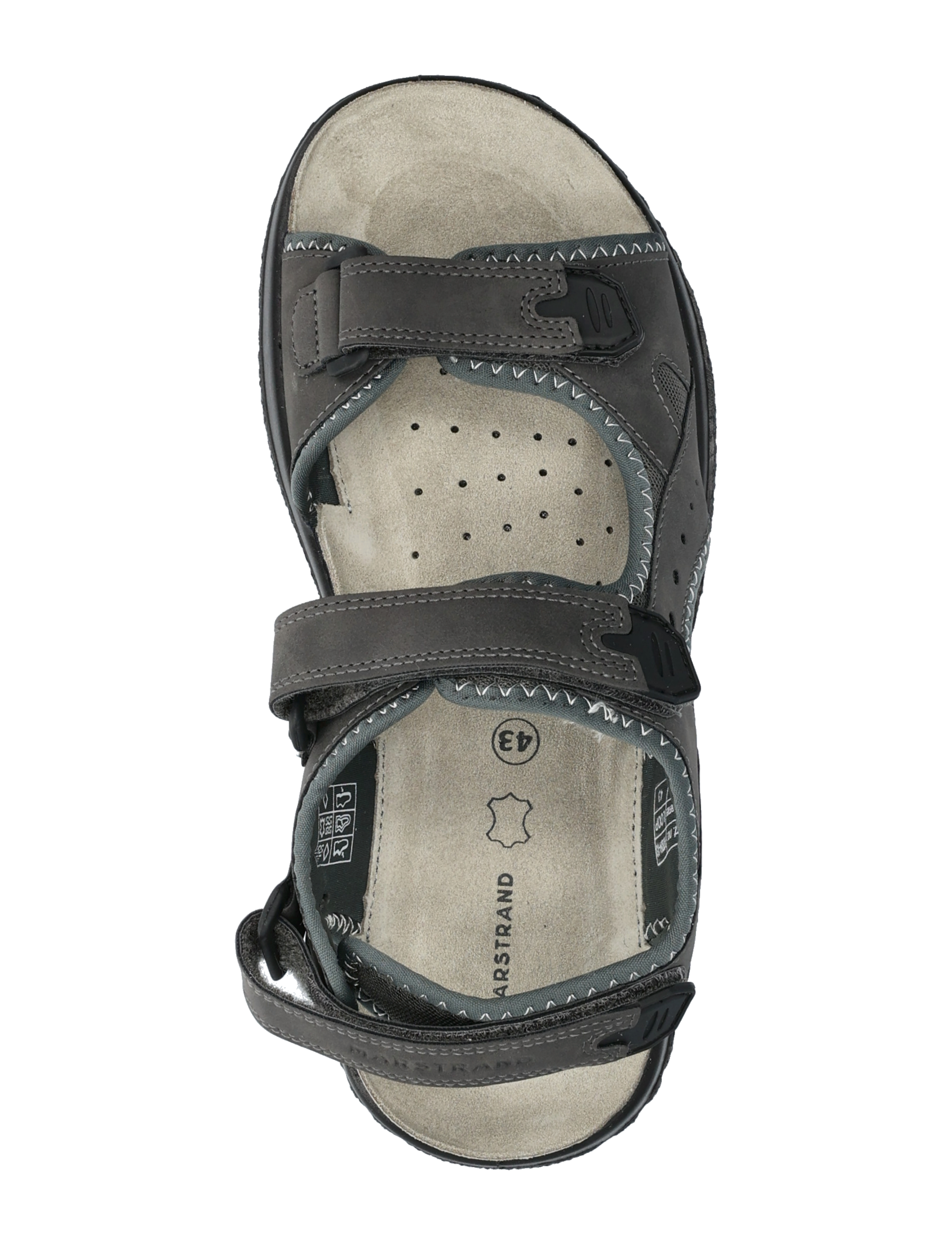 Marstrand - LOOP MARSTRAND SANDAL BRUN 46 - vacation essentials - grey - 3