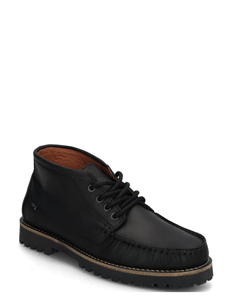 Marstrand - NOEL MID SKO DULL BLACK O 46 - kängor med snörning - dull black - 0