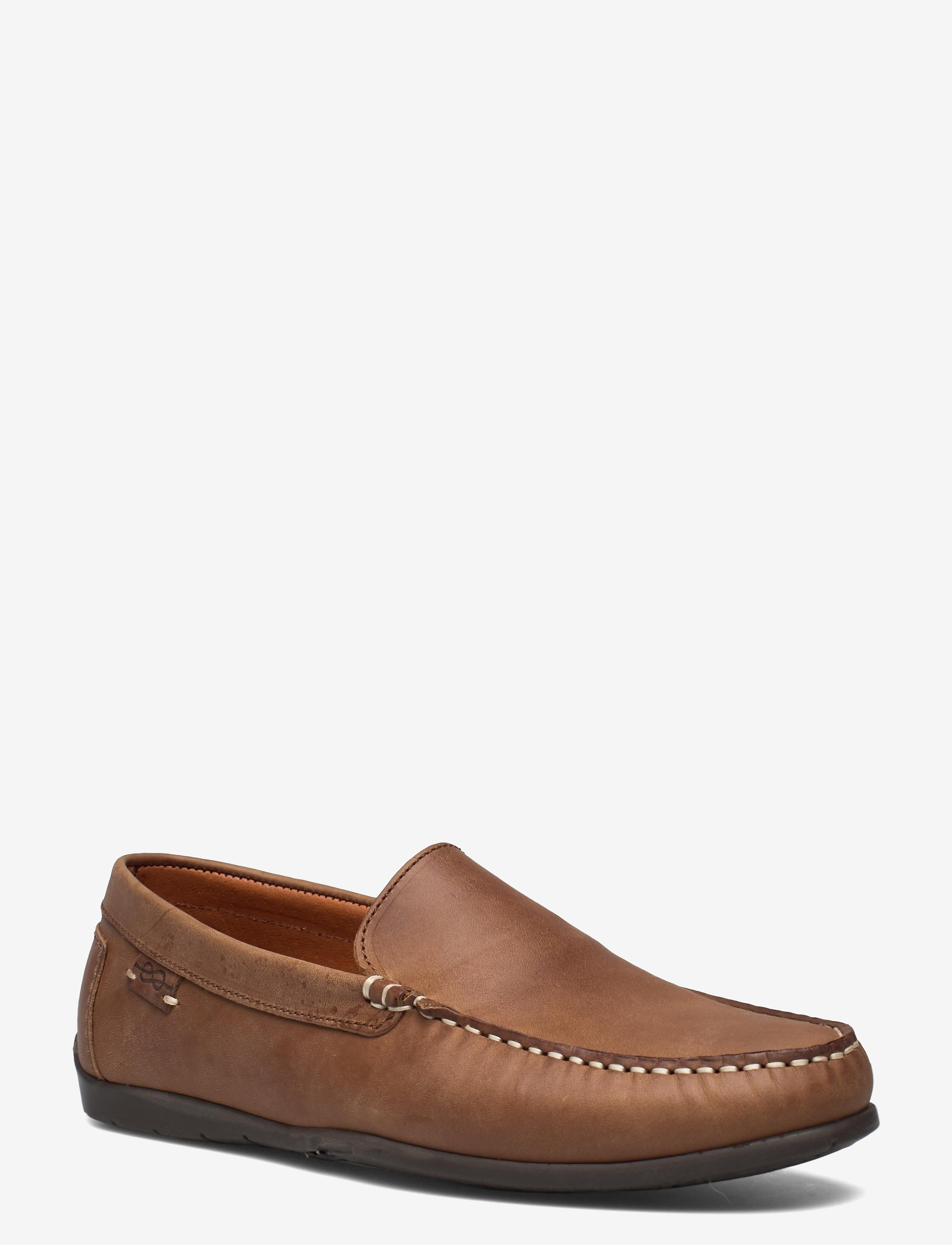 PLAIN DRIVING LOAFER LTH MARSTRAND - BROWN CRAZY
