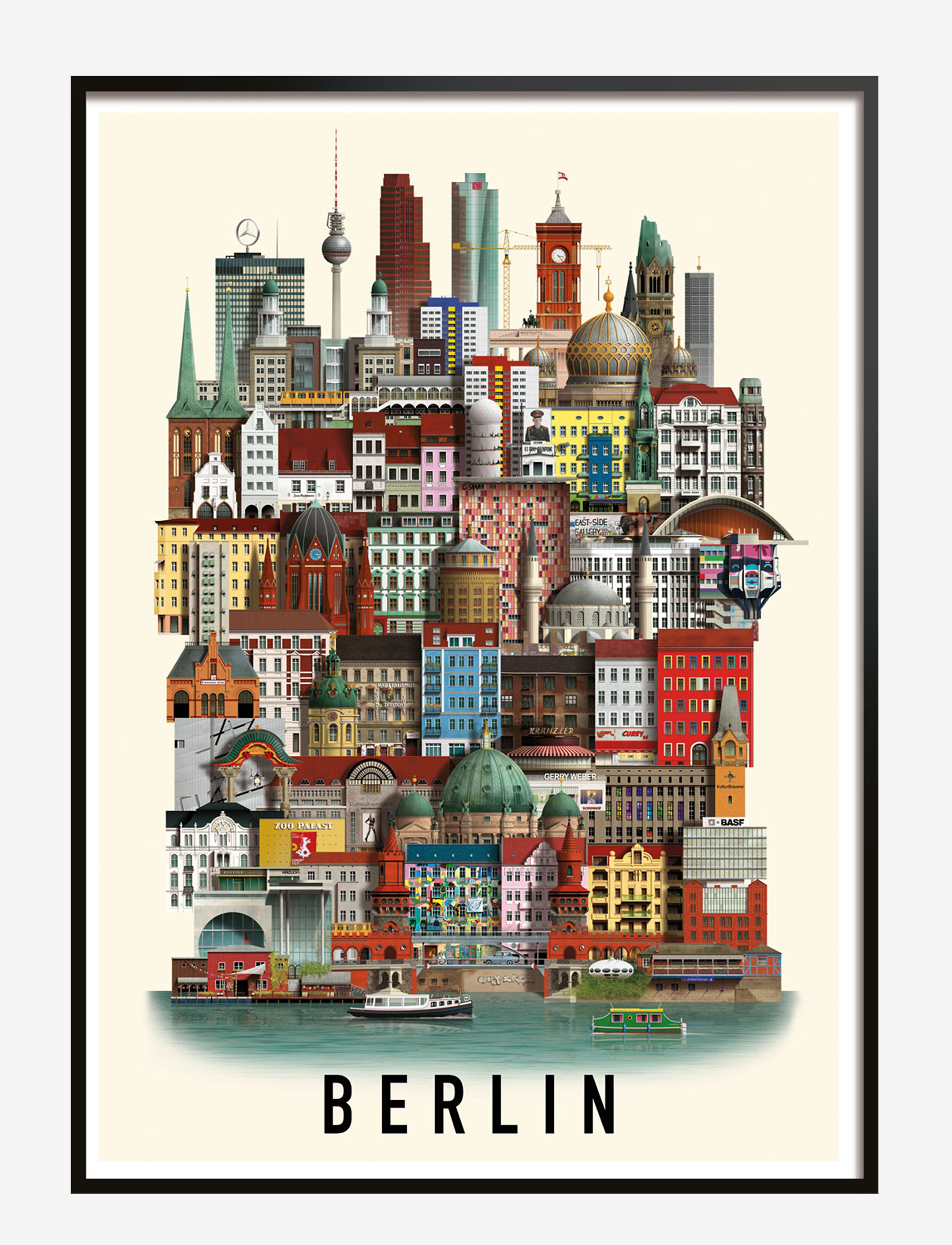 MARTIN SCHWARTZ Berlin Klein Poster Patterned - A3 - Unisex