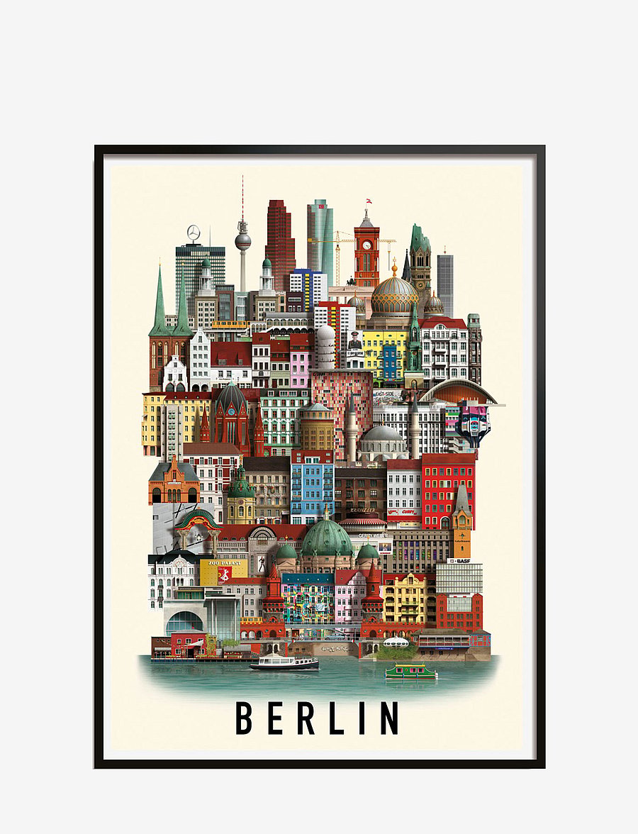 Martin Schwartz - Berlin standard poster - linnad ja kaardid - multi color - 0
