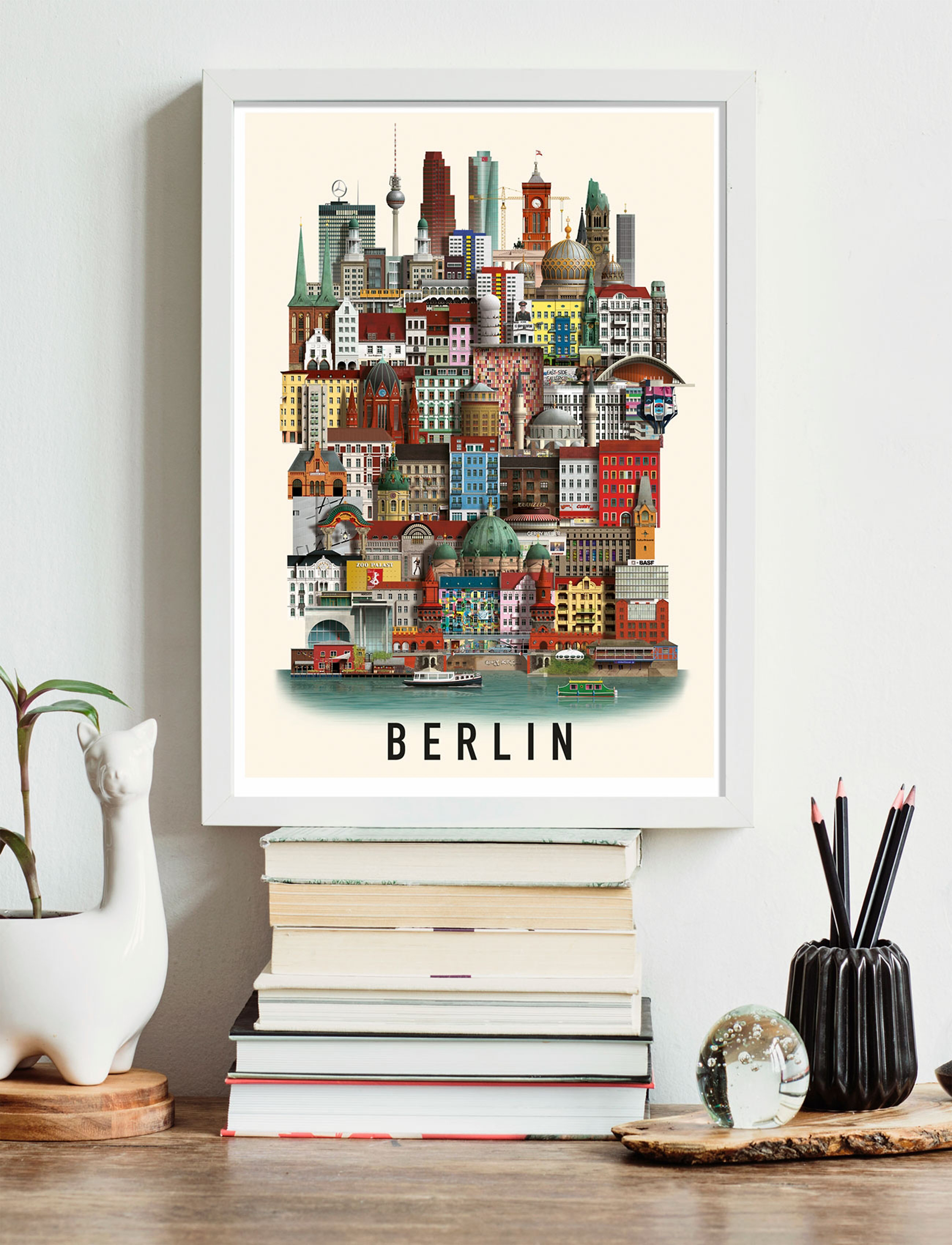 Martin Schwartz Berlin Standard Poster, 50X70 cm, Posters, Nackt - Cities & Maps, Homeware
