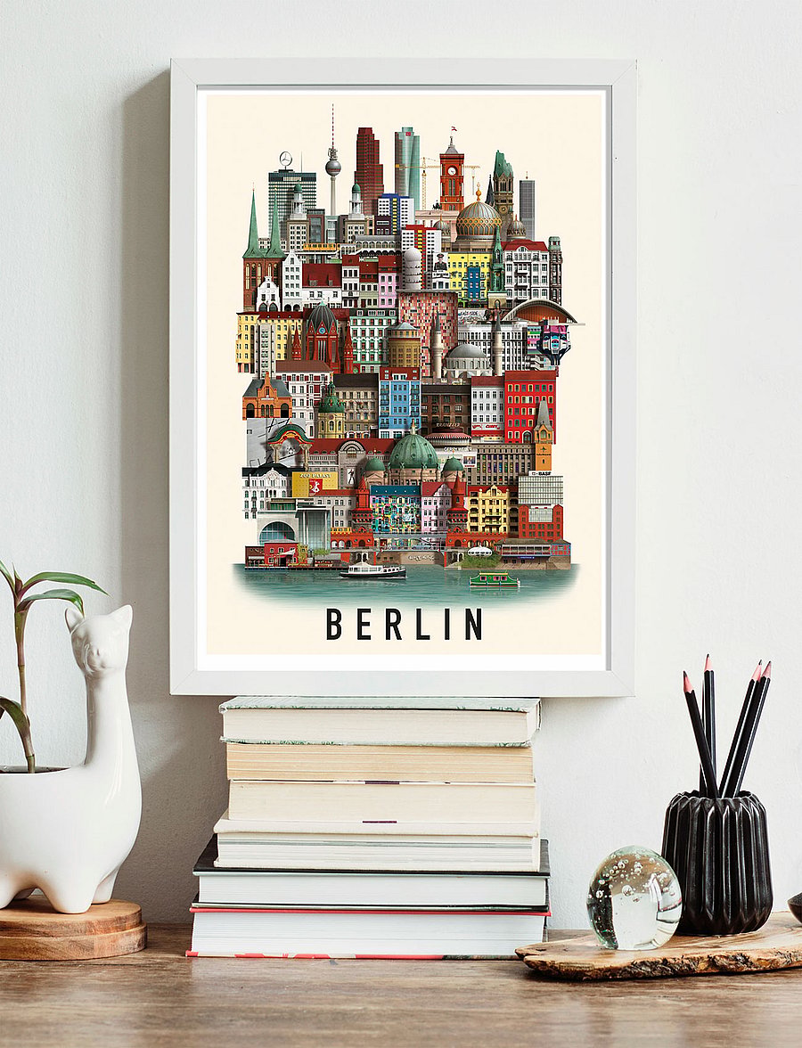 Martin Schwartz - Berlin standard poster - linnad ja kaardid - multi color - 1