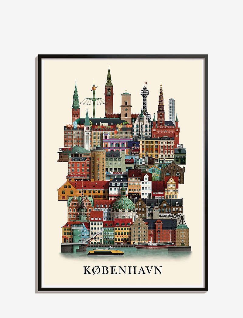 Martin Schwartz - København standard poster - städte & karten - multi color - 1