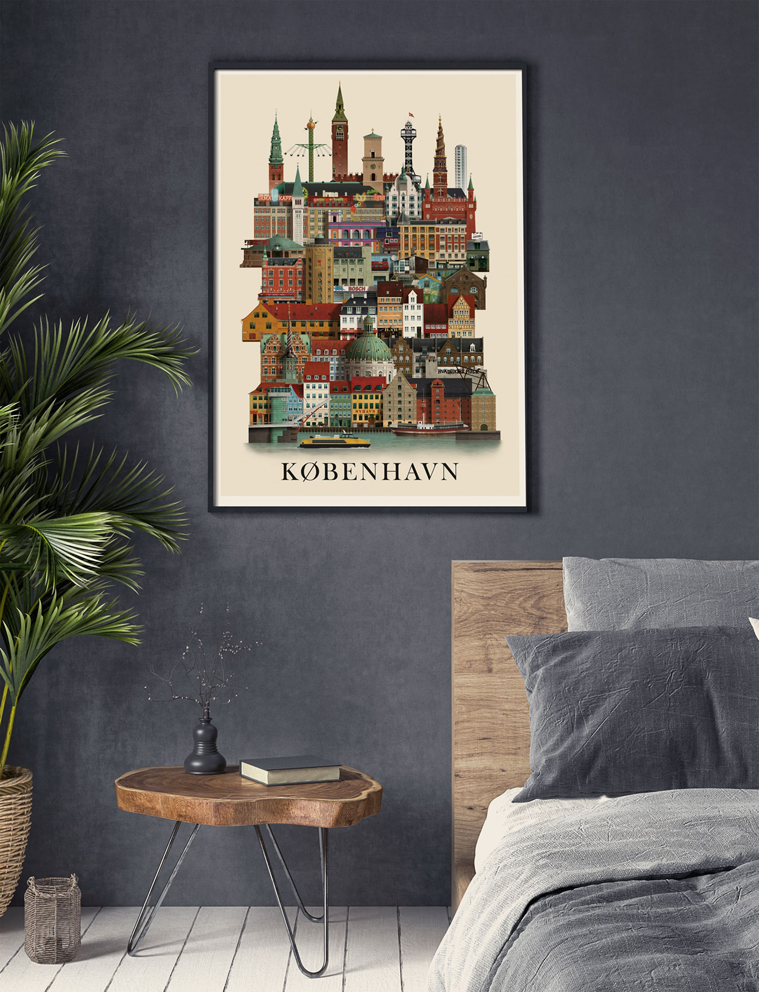 Martin Schwartz København Standard Poster, 50X70 cm, Posters, Nackt - Cities & Maps, Homeware