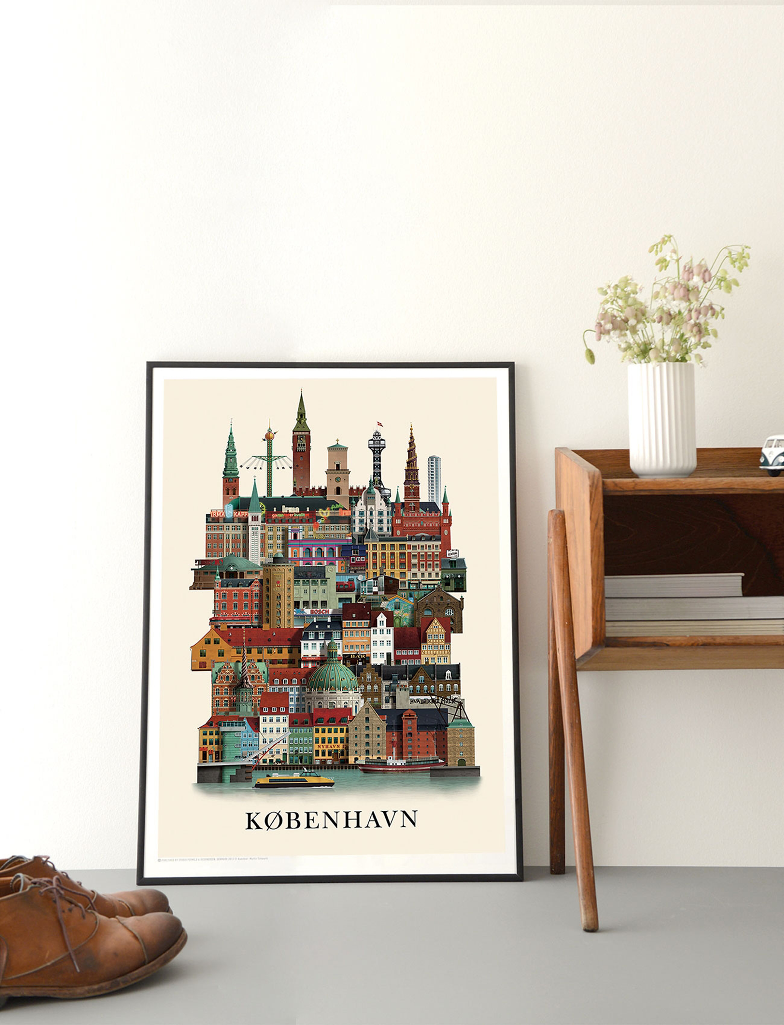 Martin Schwartz - København standard poster - villes et cartes - multi color - 2