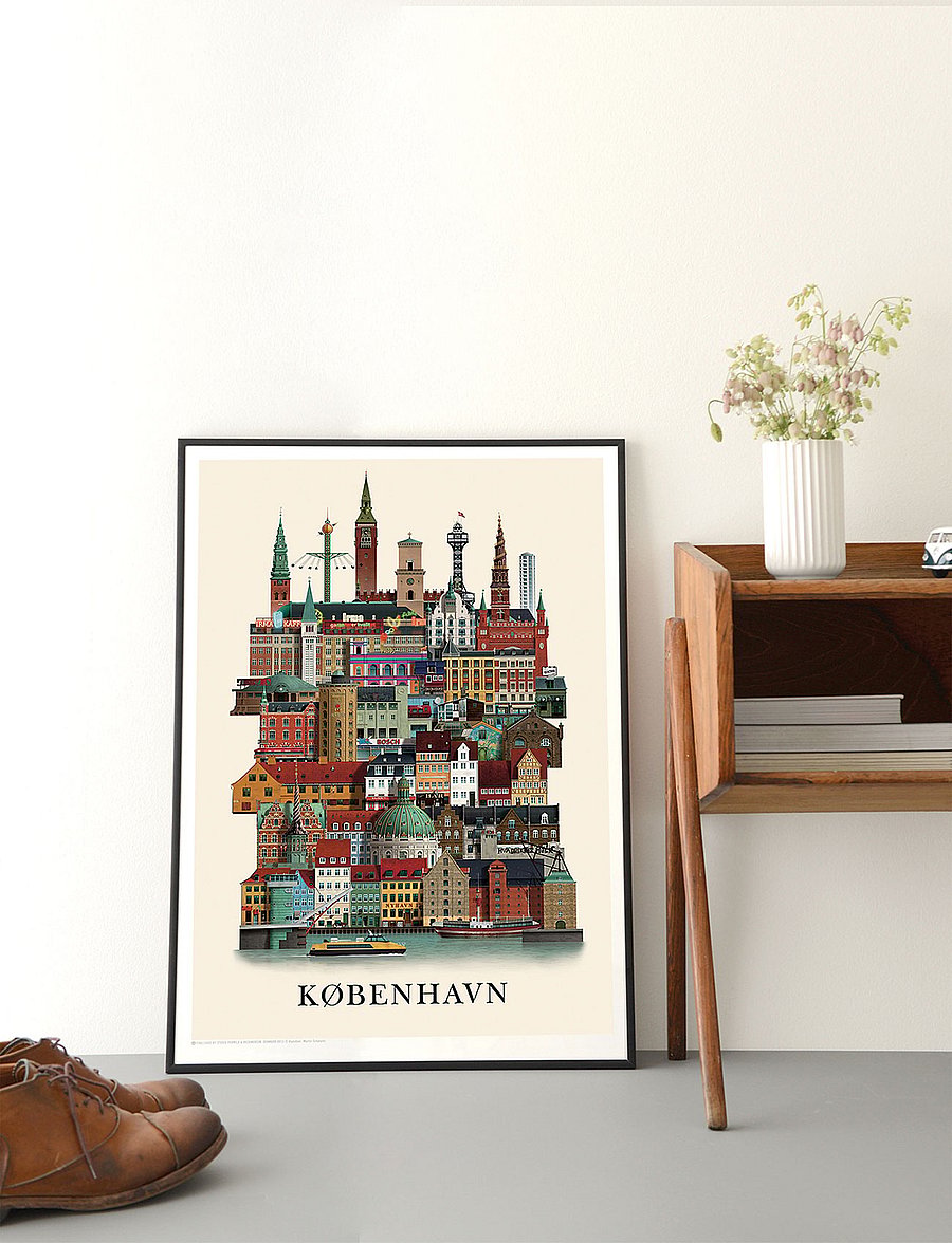 Martin Schwartz - København standard poster - linnad ja kaardid - multi color - 2