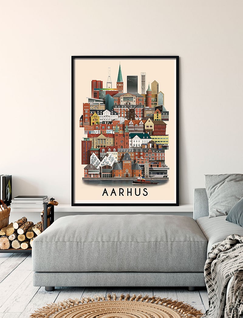 Martin Schwartz - Aarhus standard poster - städte & karten - multi color - 2