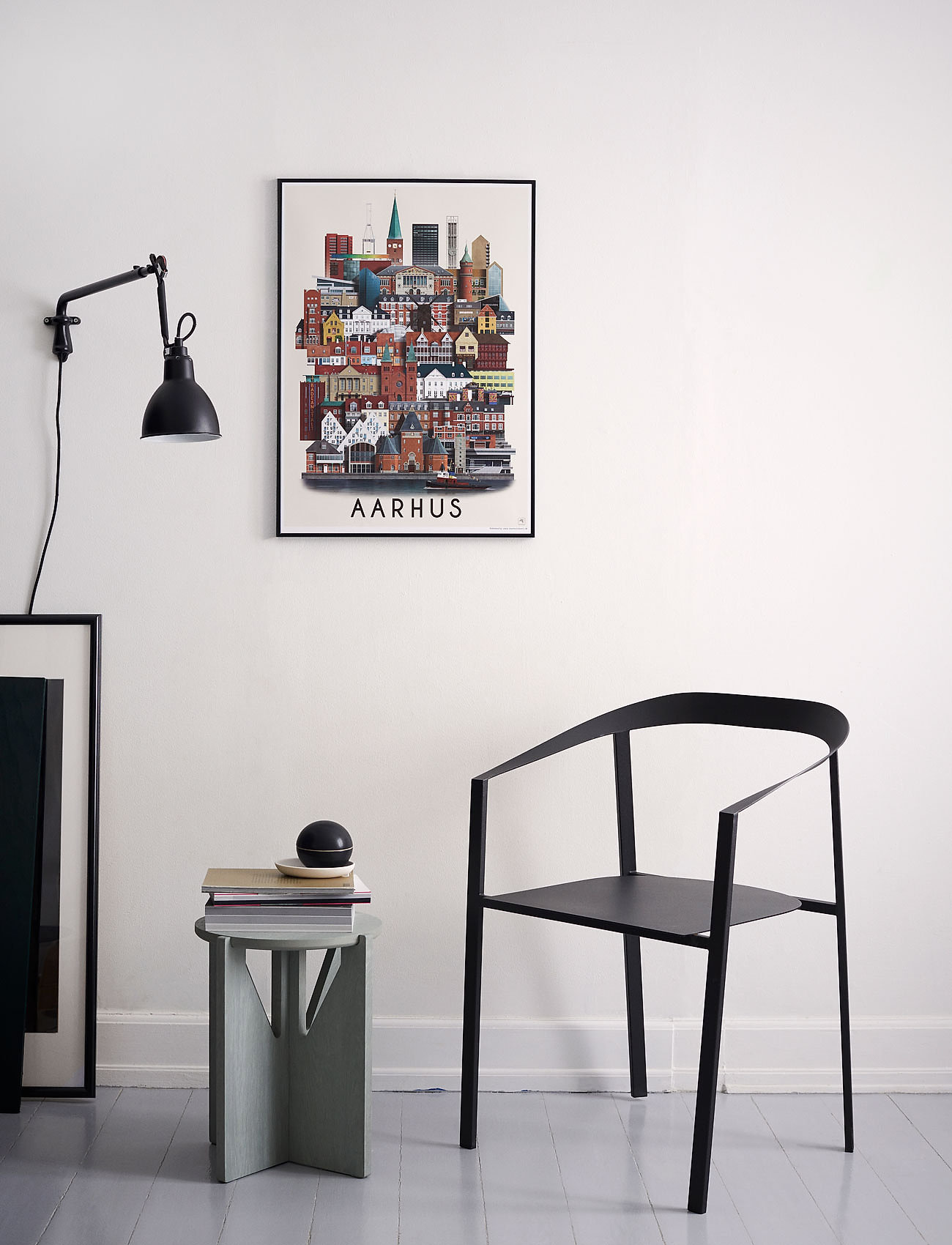 Martin Schwartz Aarhus Small Poster, A3, Posters, Mehrfarbig/gemustert - Cities & Maps, Homeware
