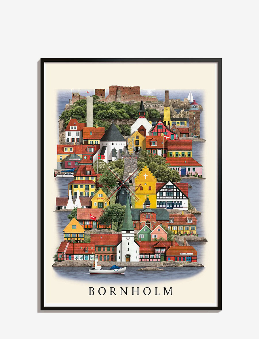 Martin Schwartz - Bornholm standard poster - linnad ja kaardid - multi color - 0