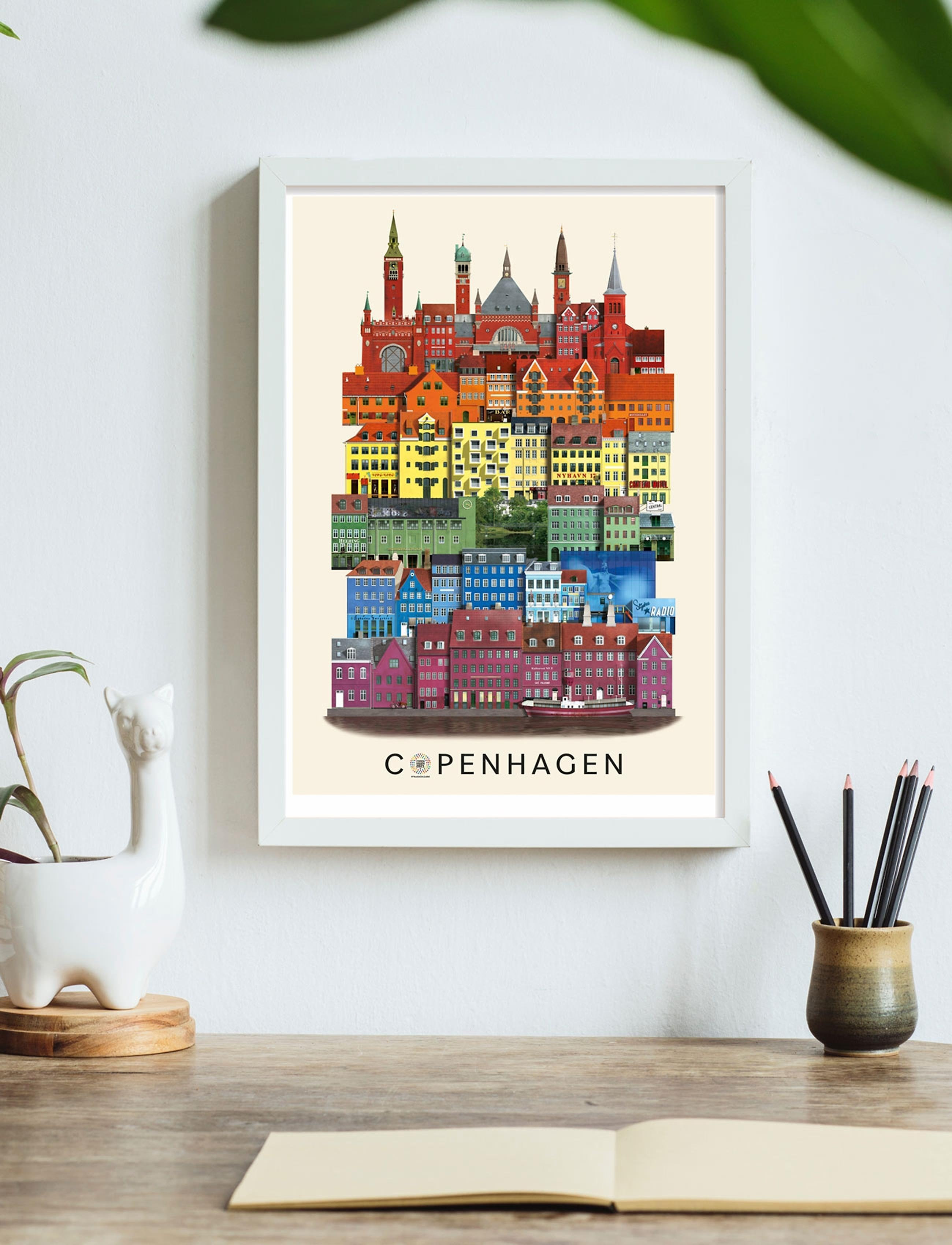Martin Schwartz Copenhagen 2021 Small Poster, A3, Multi/patterned, Plakater > Byer Og Kort, Unisex