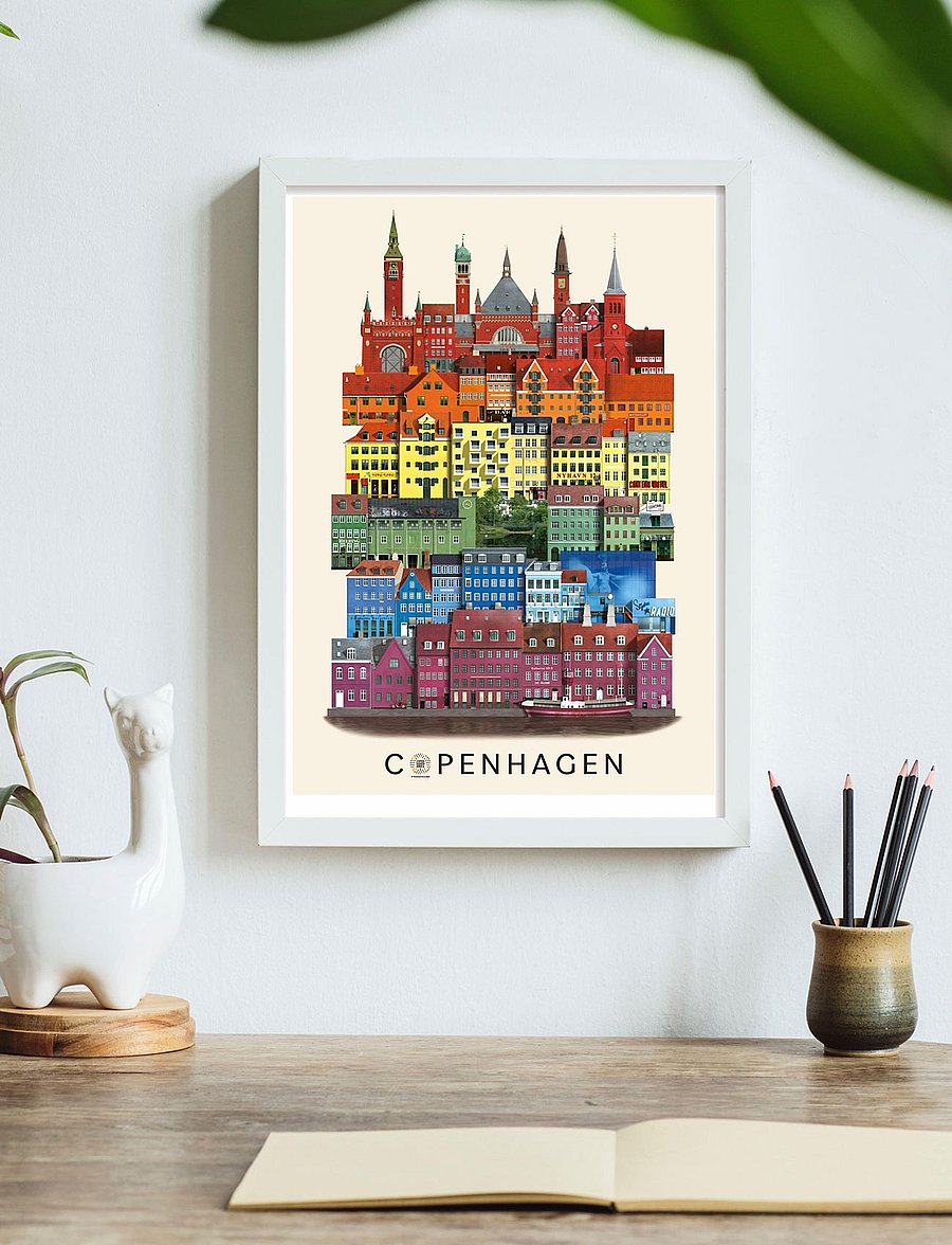 Martin Schwartz - Copenhagen 2021 small poster - linnad ja kaardid - multi color - 0
