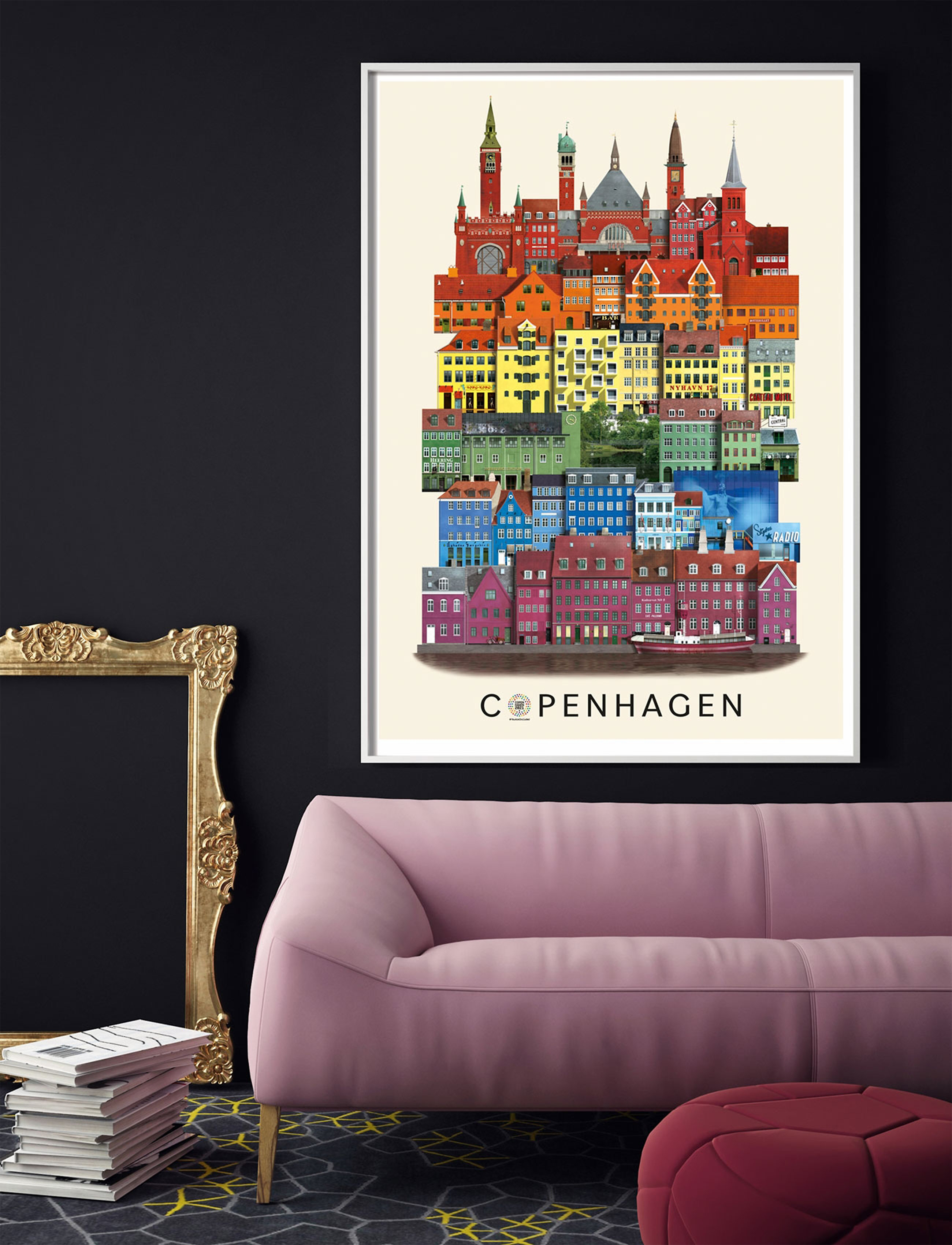 Martin Schwartz Copenhagen 2021 Standards Poster, 50X70 cm, Posters, Nackt - Cities & Maps, Homeware