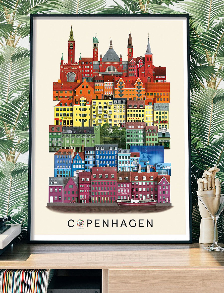 Martin Schwartz - Copenhagen 2021 standards poster - linnad ja kaardid - multi color - 2