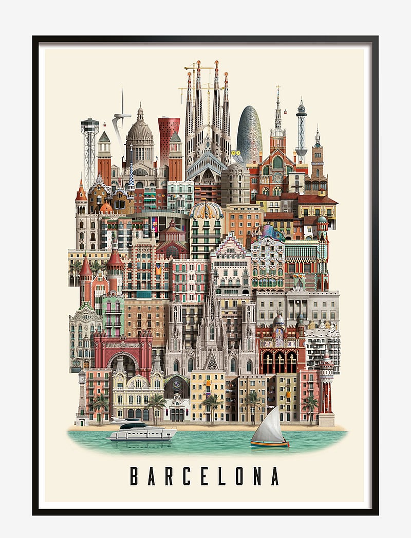 Martin Schwartz - Barcelona small poster - die niedrigsten preise - multi color - 0