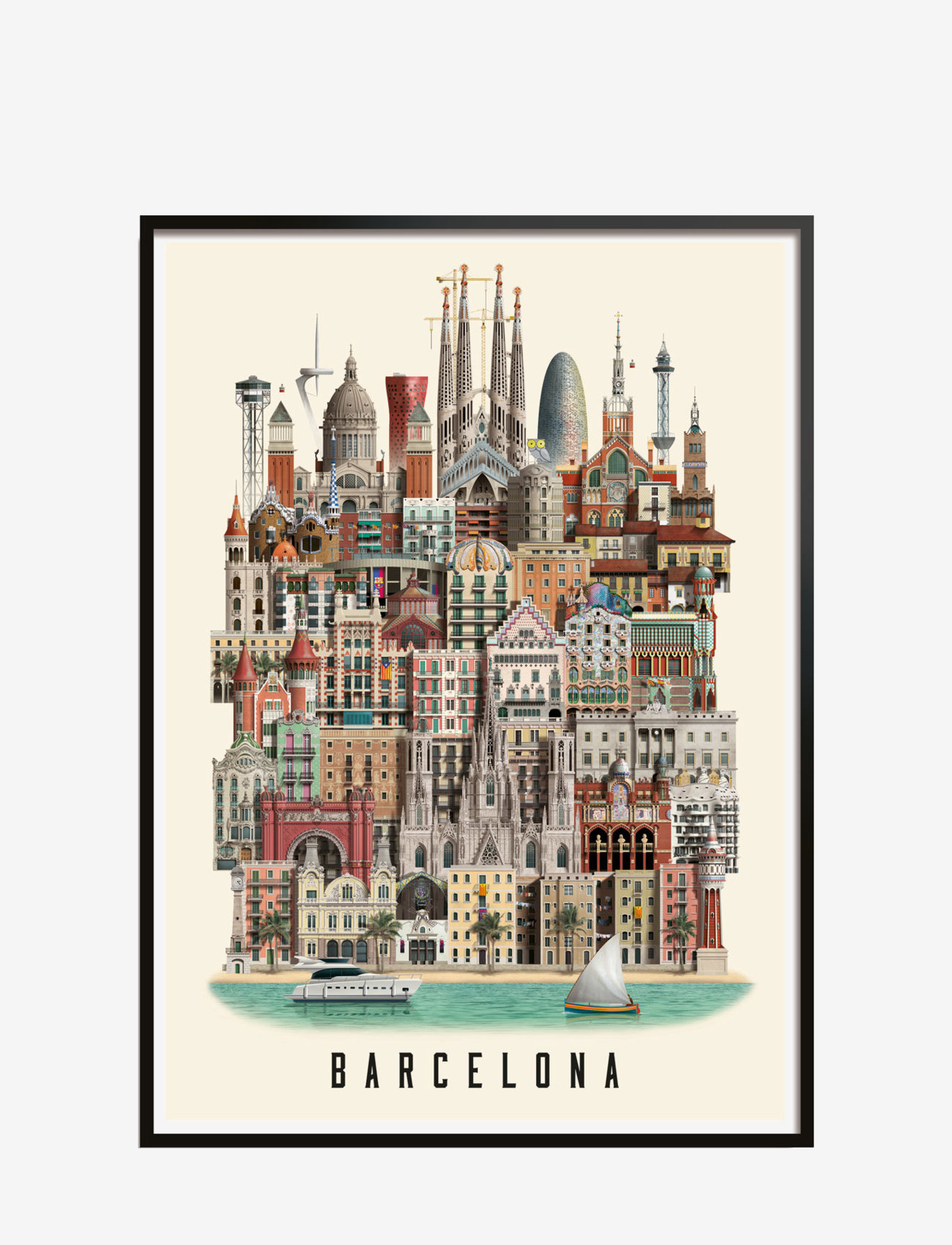Martin Schwartz - Barcelona standard poster - laveste priser - multi color - 0