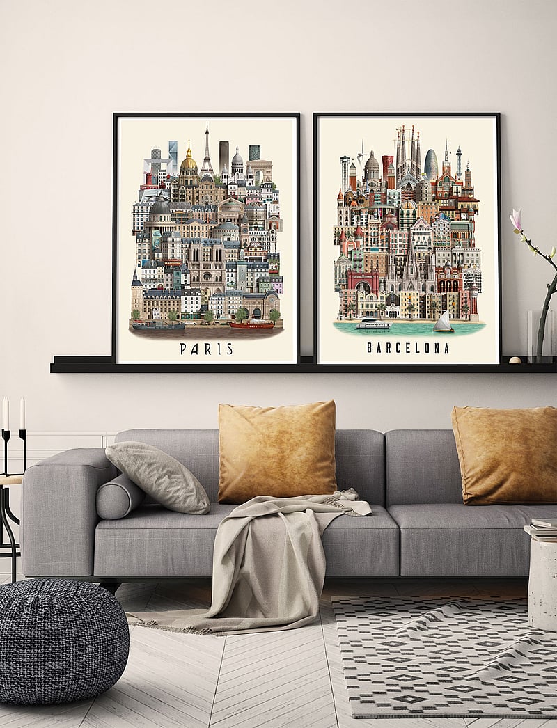 Martin Schwartz - Barcelona standard poster - städte & karten - multi color - 0