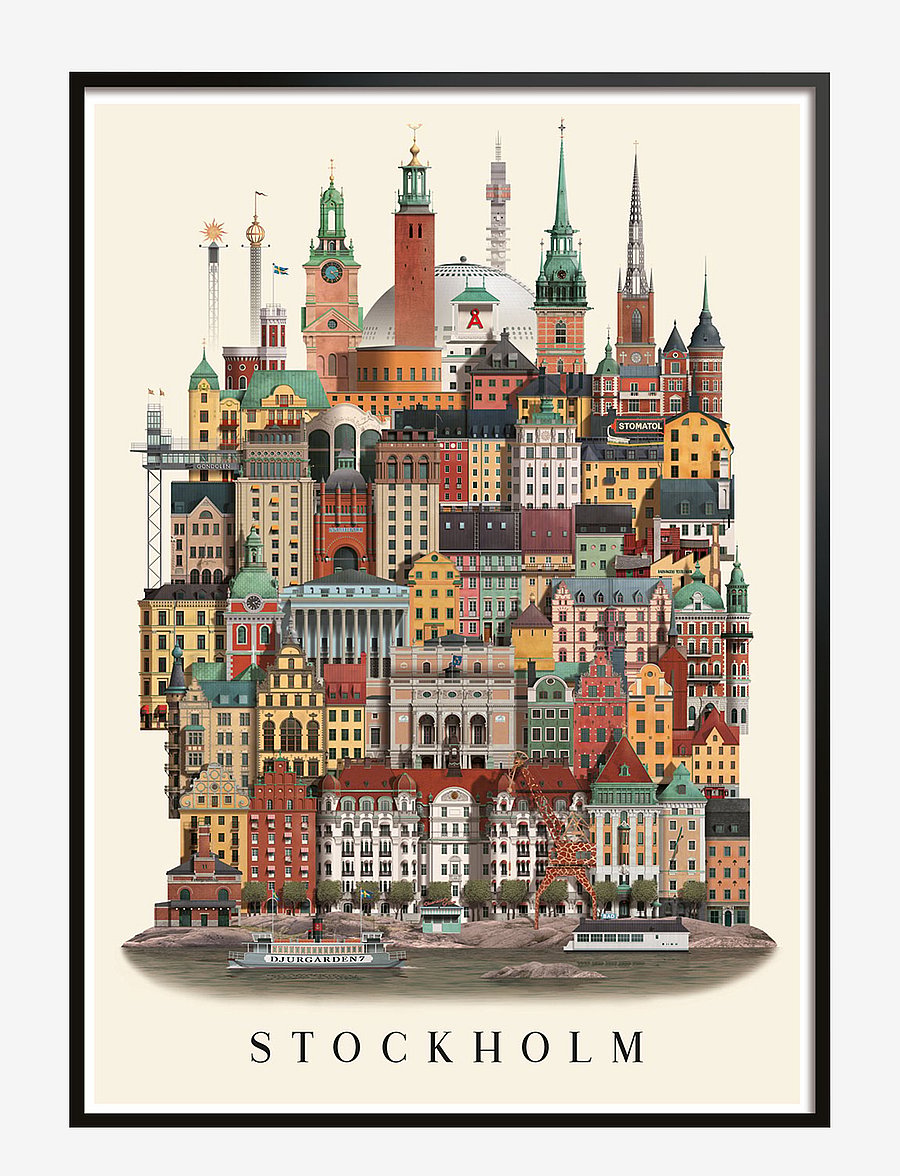 Martin Schwartz - Stockholm small poster - madalaimad hinnad - multi color - 0