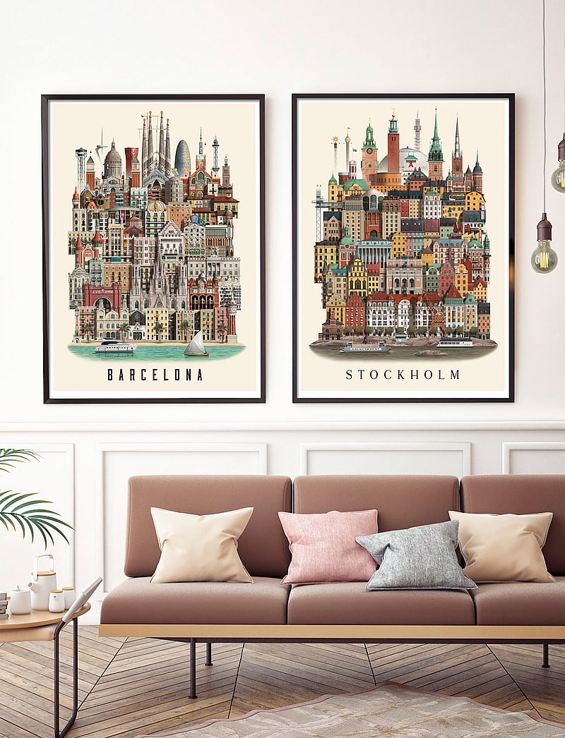 Martin Schwartz - Stockholmstandard poster - städte & karten - multi color - 2