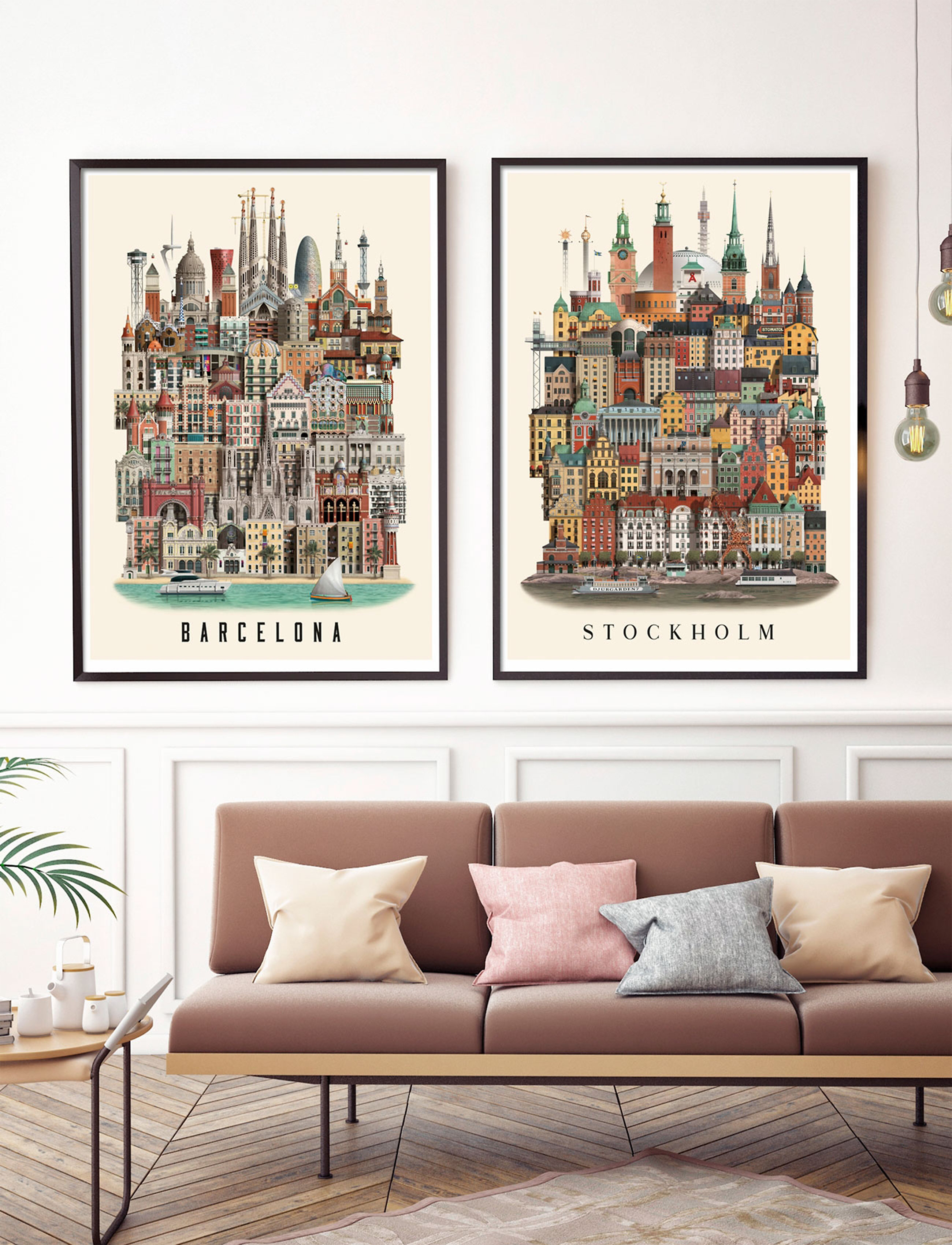 Martin Schwartz - Stockholmstandard poster - linnad ja kaardid - multi color - 2