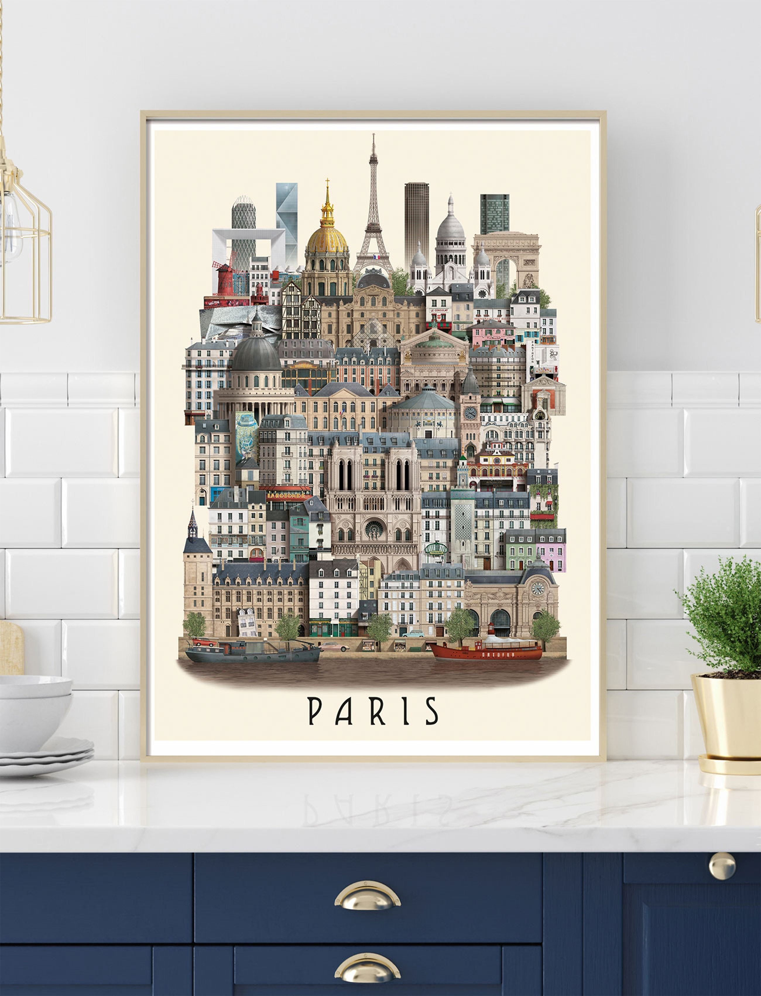 Martin Schwartz Paris Standard Poster, 50X70 cm, Posters, Nackt - Cities & Maps, Homeware