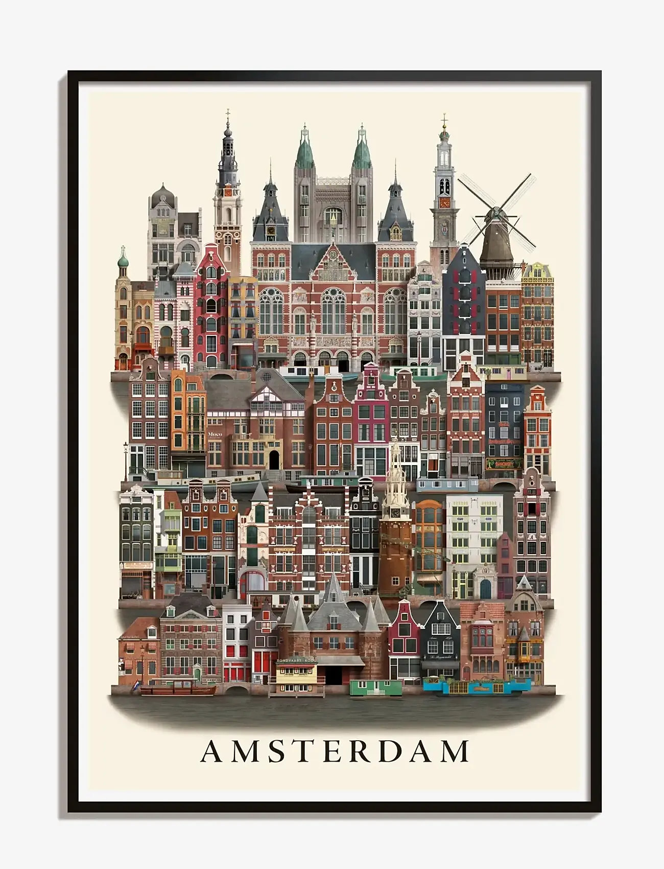 Martin Schwartz - Amsterdam standard poster - städer & kartor - multicolor - 0