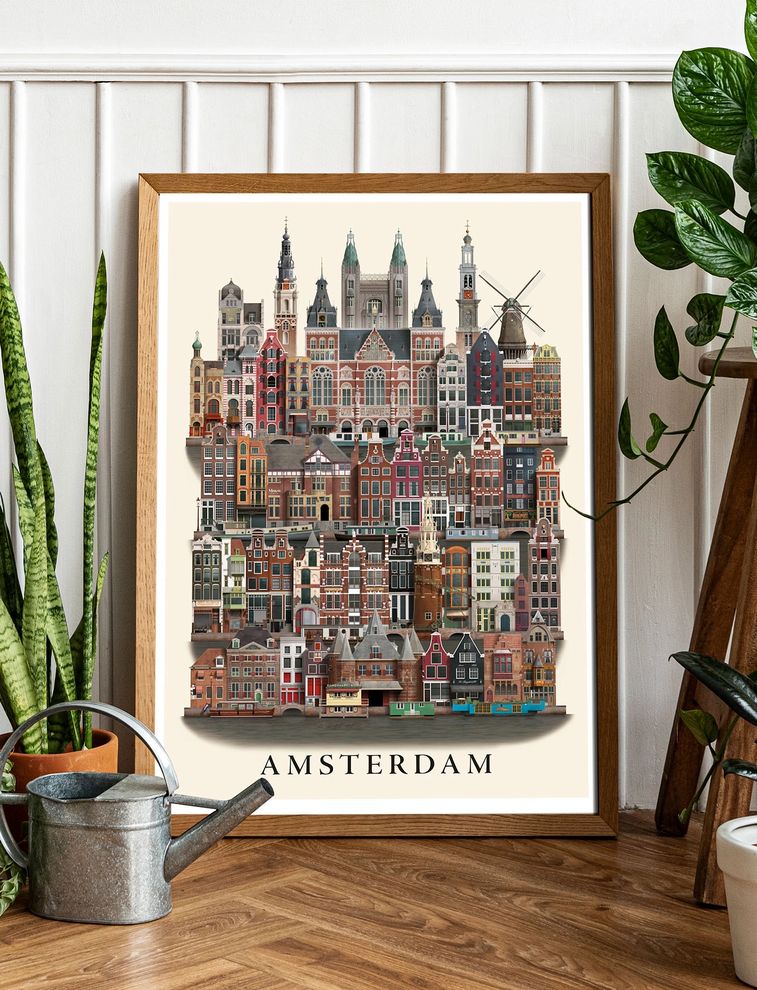 Martin Schwartz Amsterdam Standard Poster, 50X 70 cm, Multi/patterned, Plakater > Byer Og Kort, Unisex