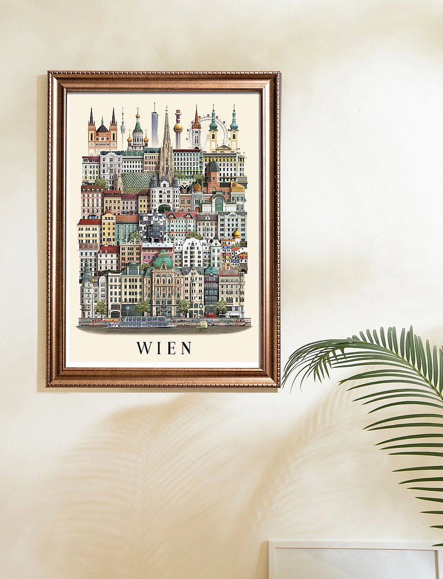 Martin Schwartz - Wien small poster - linnad ja kaardid - multicolor - 0