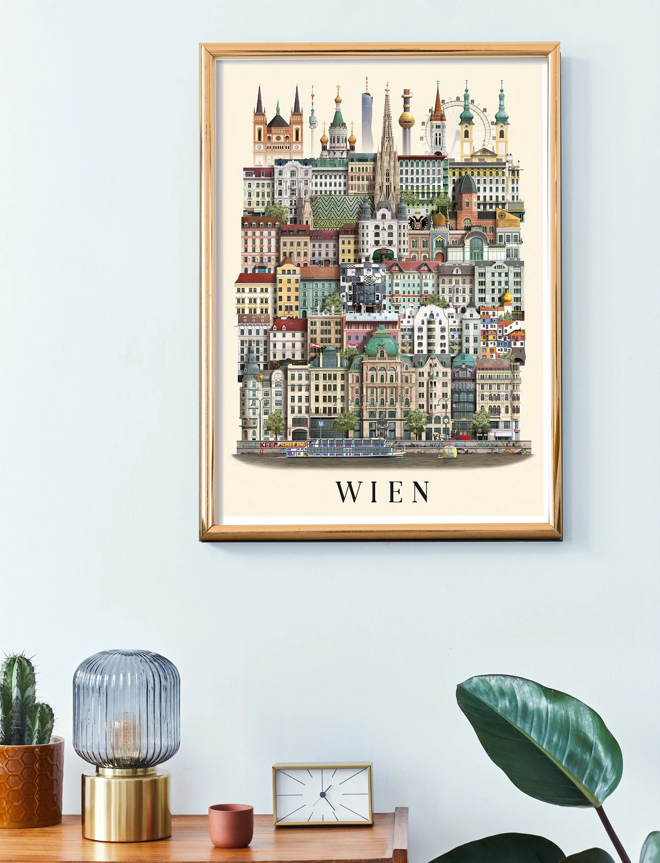 Martin Schwartz Wien Standard Poster, 50X 70 cm, Posters, Mehrfarbig/gemustert - Cities & Maps, Homeware