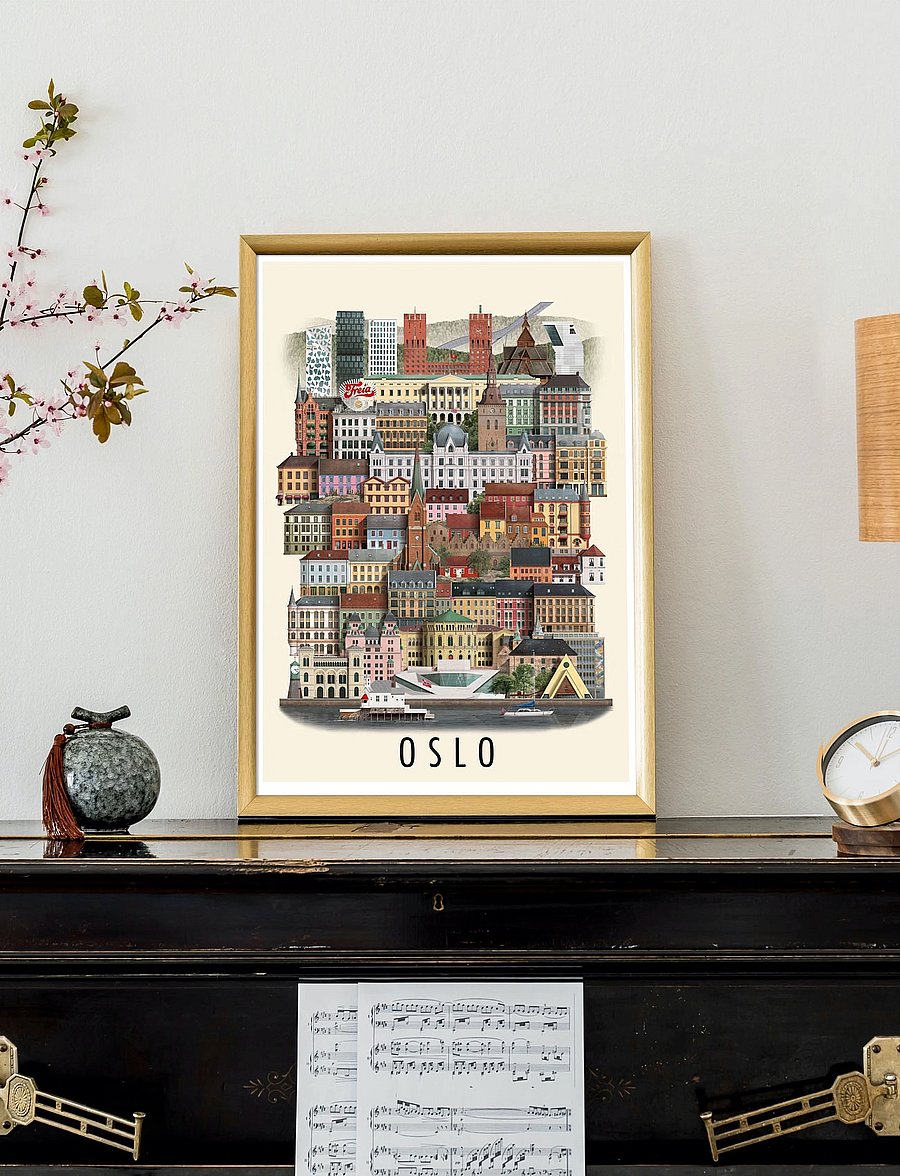 Martin Schwartz - Oslo small poster - die niedrigsten preise - multicolor - 1
