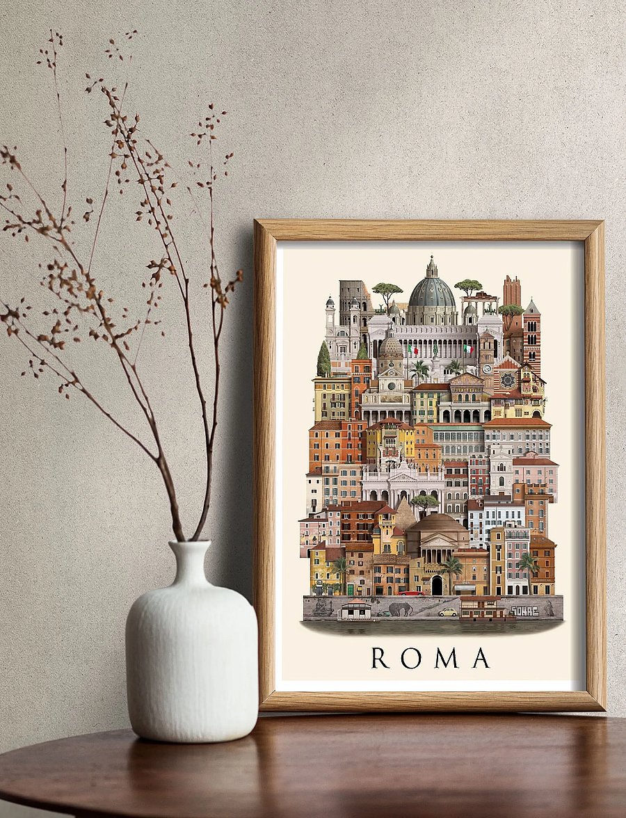 Martin Schwartz - Rome small poster - die niedrigsten preise - multicolor - 0