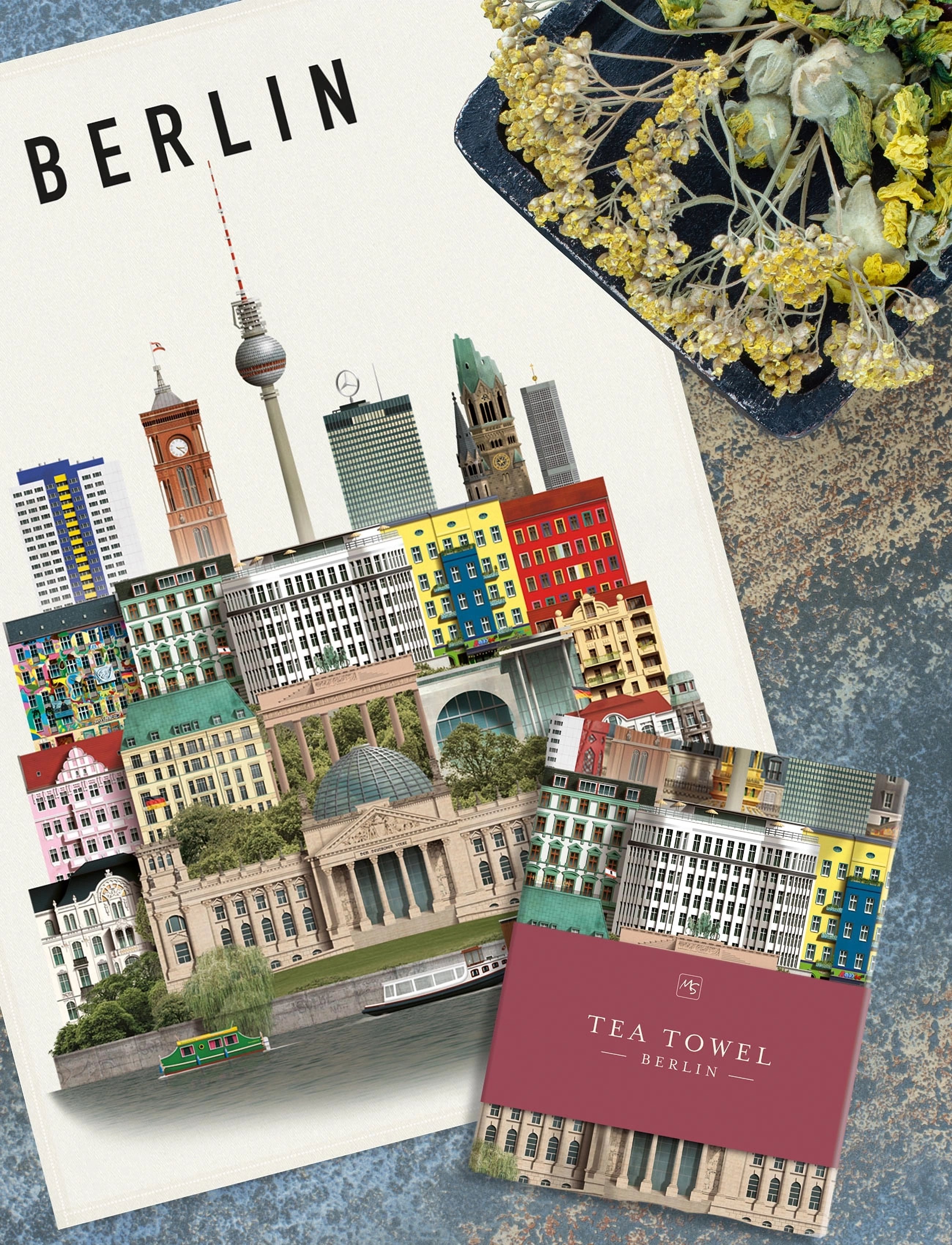 Martin Schwartz - Berlin tea towel - köögirätikud - multicolor - 1