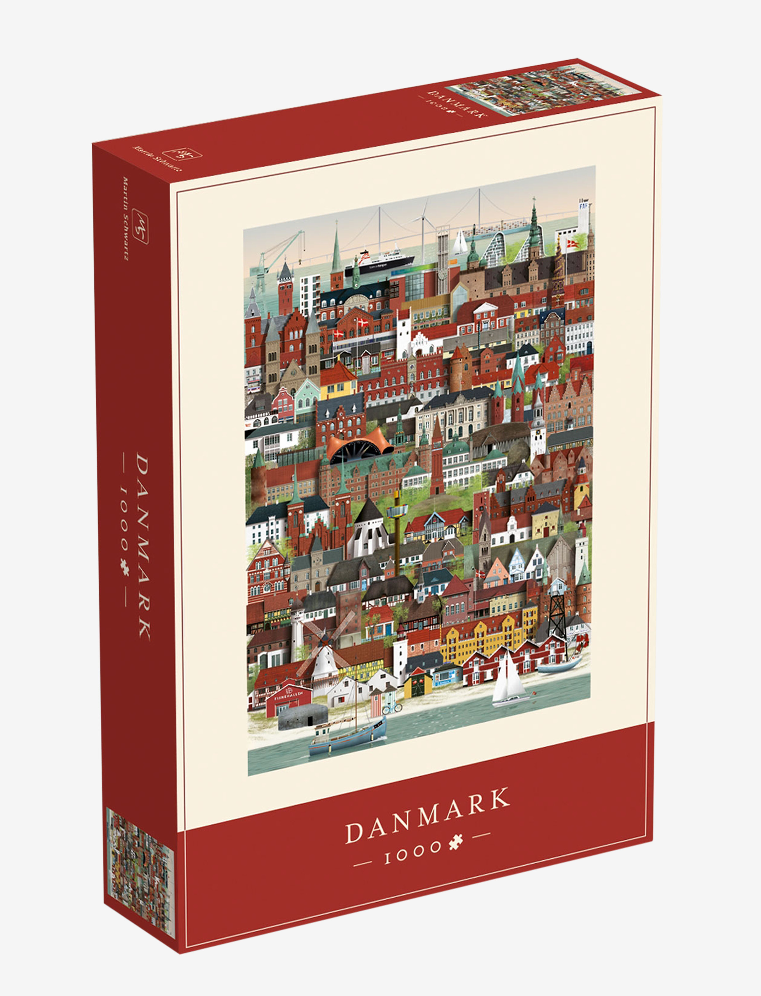MARTIN SCHWARTZ Danmark Jigsaw Puzzle (1000 Pieces) MULTI COLOR - One Size - Unisex